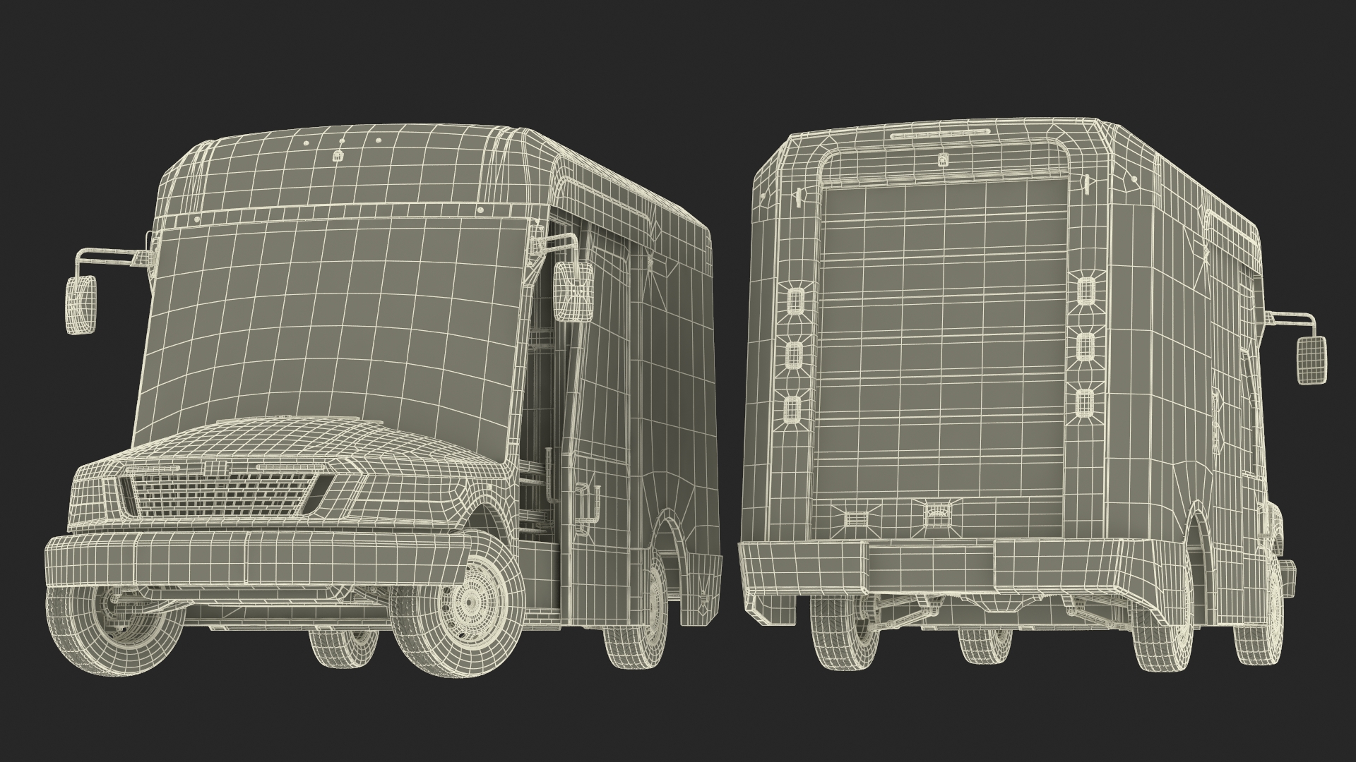 3D US Mail Truck Next Generation Rigged