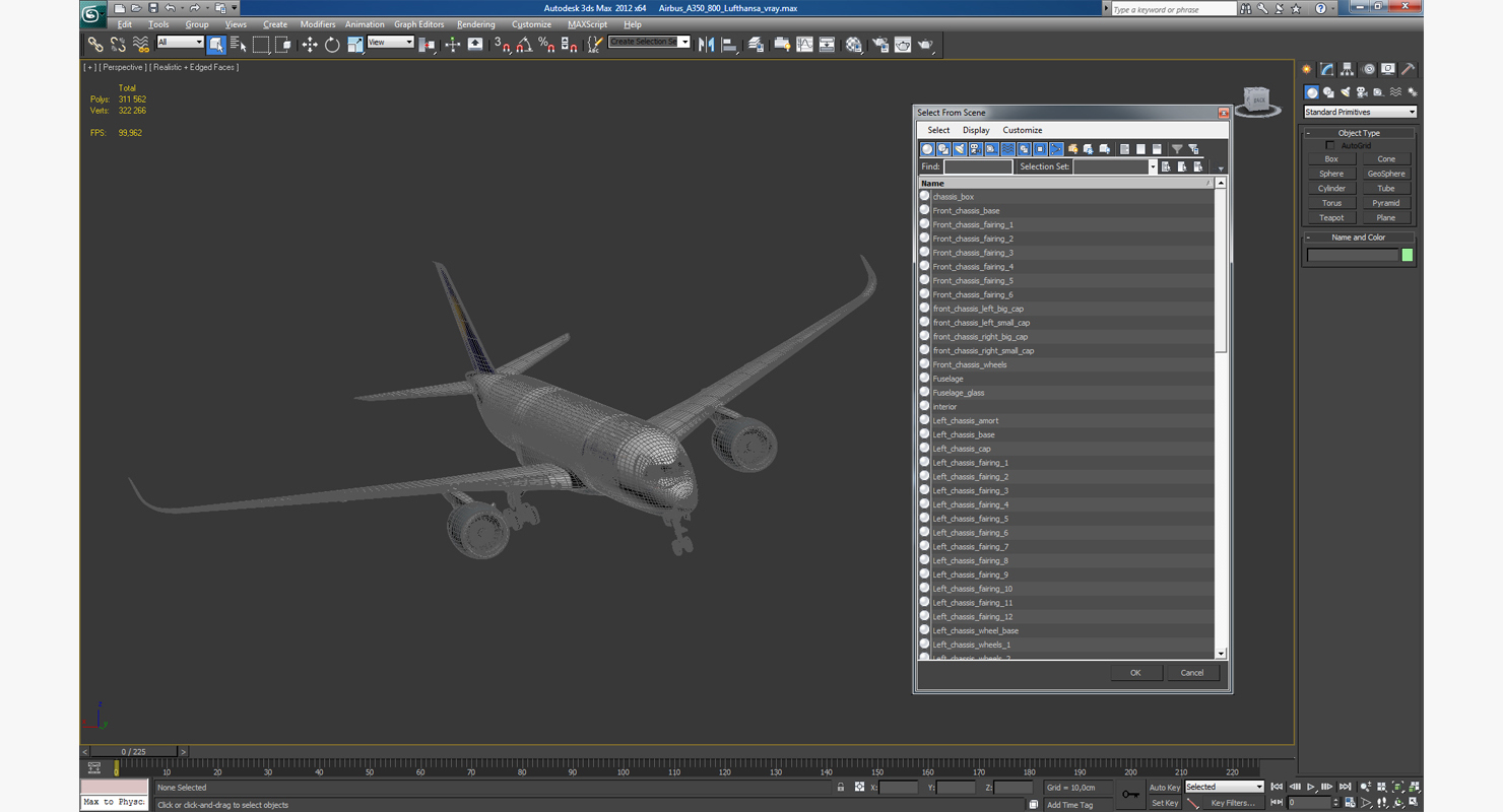 3D model Airbus A350 800 Lufthansa