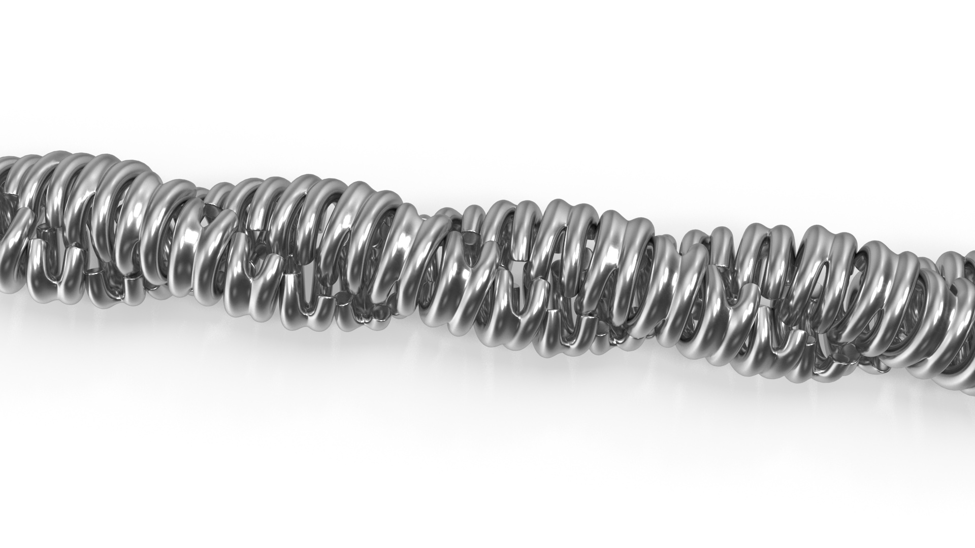 Rope Chain Silver 3D