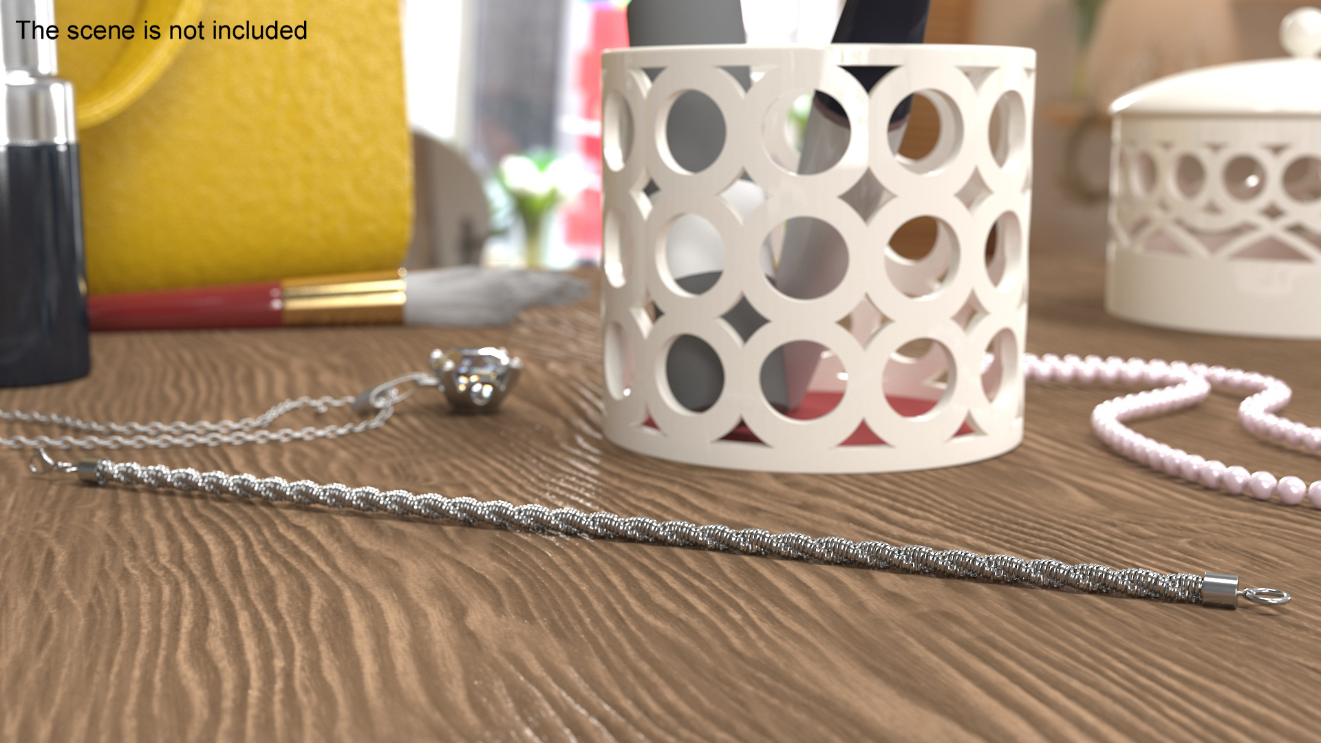 Rope Chain Silver 3D
