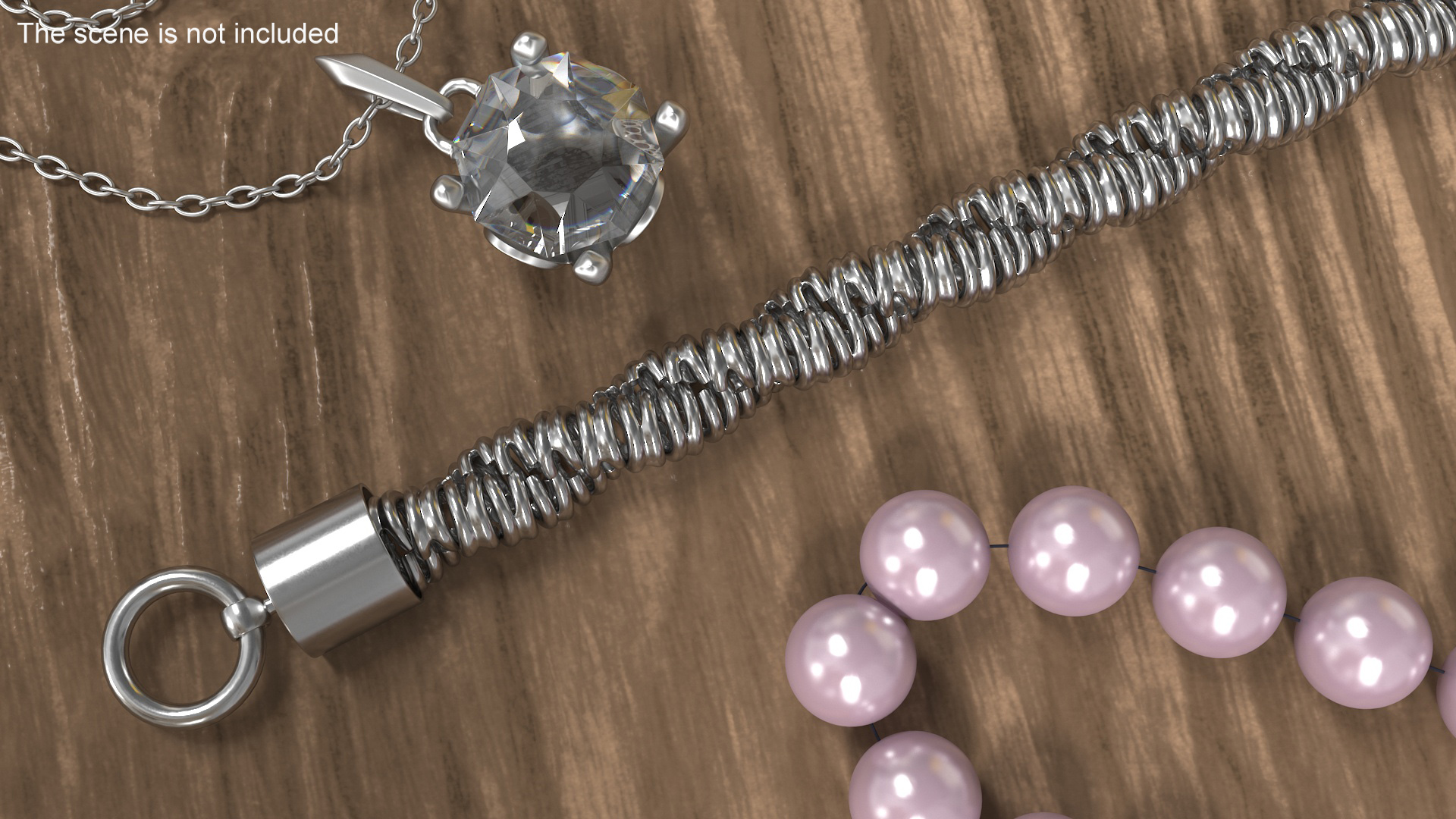 Rope Chain Silver 3D