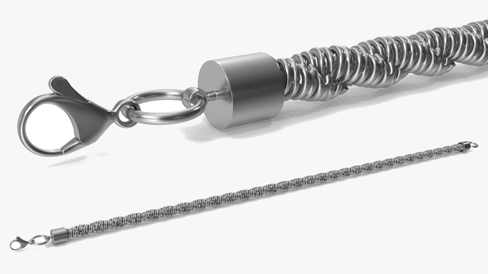 Rope Chain Silver 3D