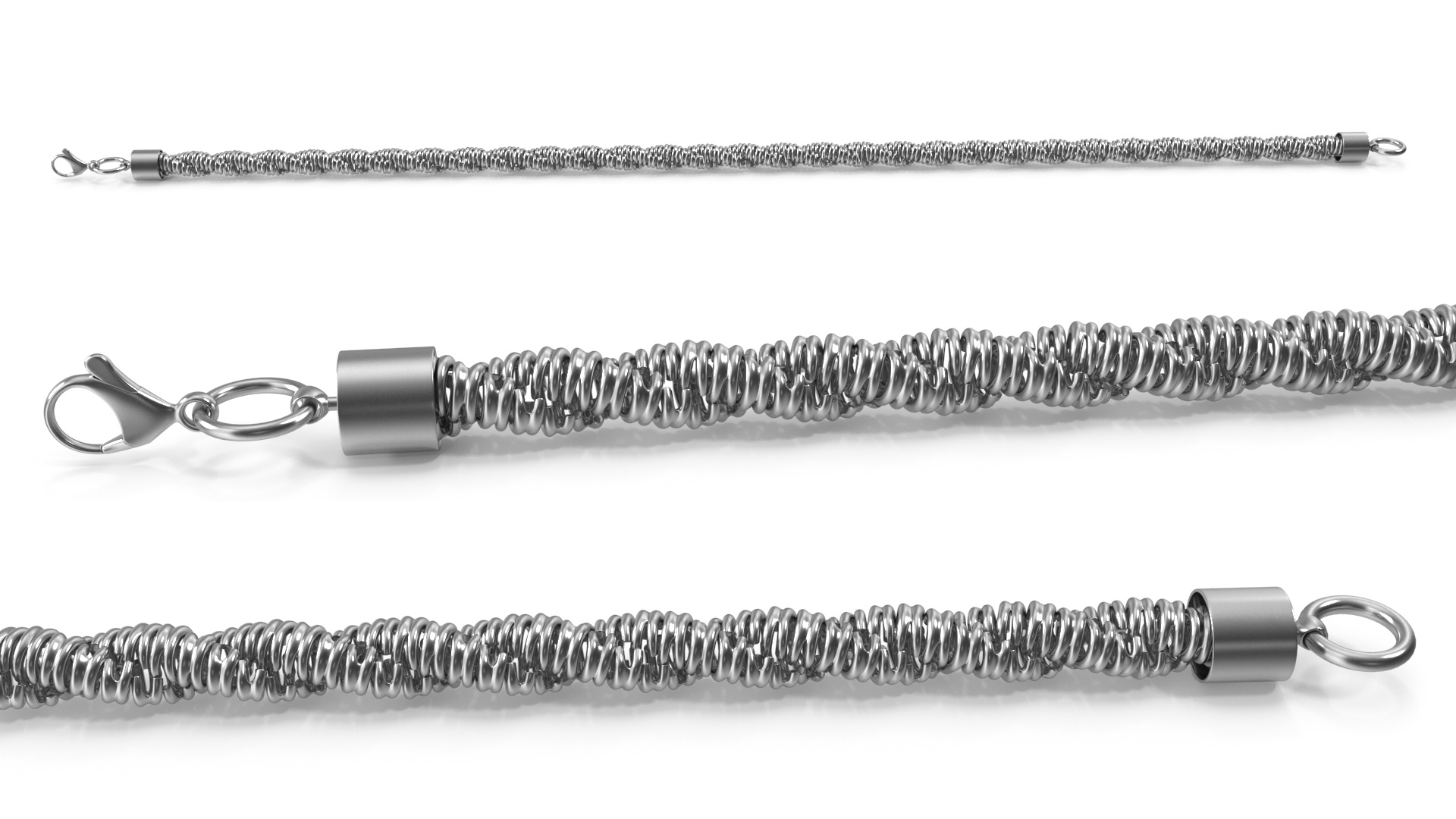 Rope Chain Silver 3D