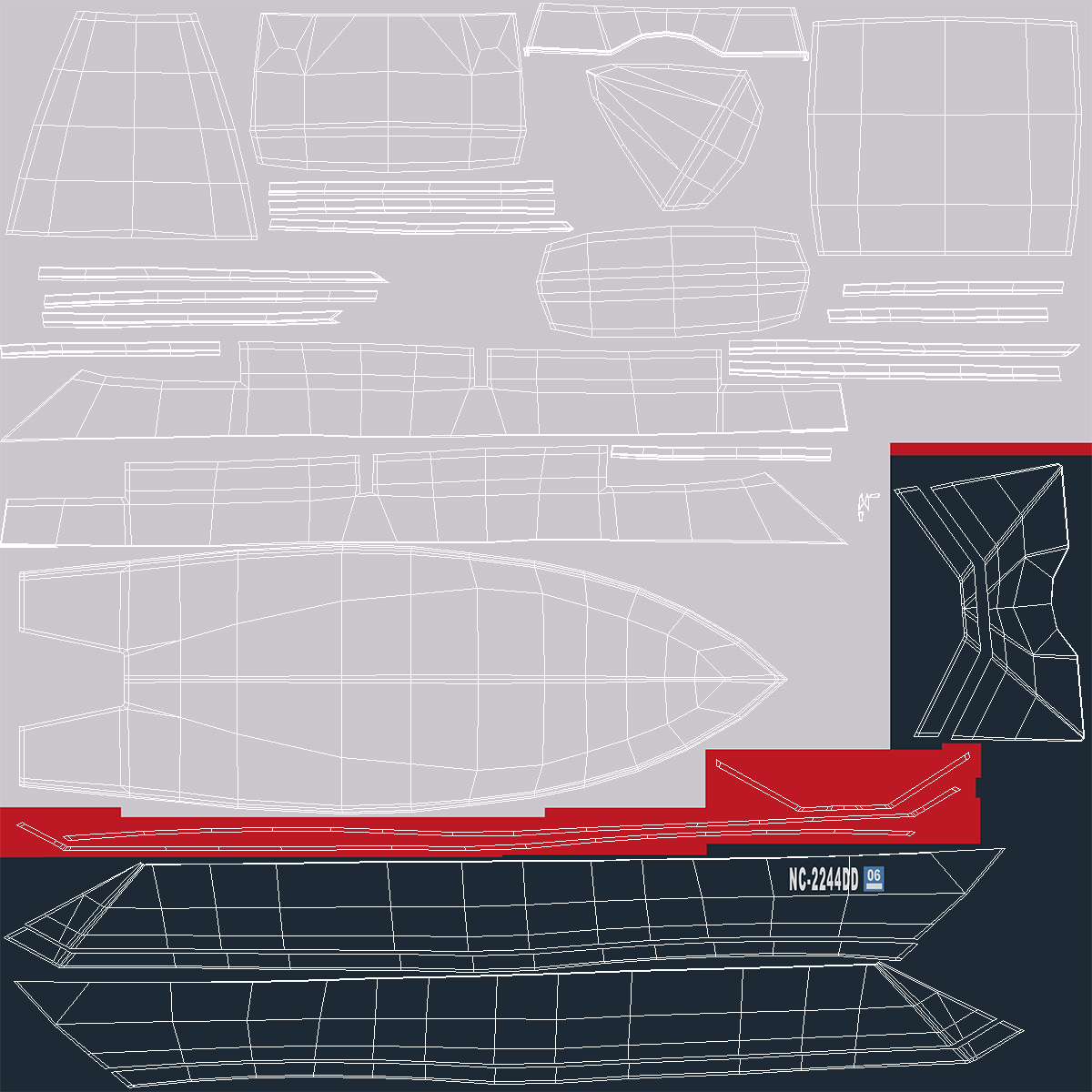Small Aluminum Fishing Boat 3D