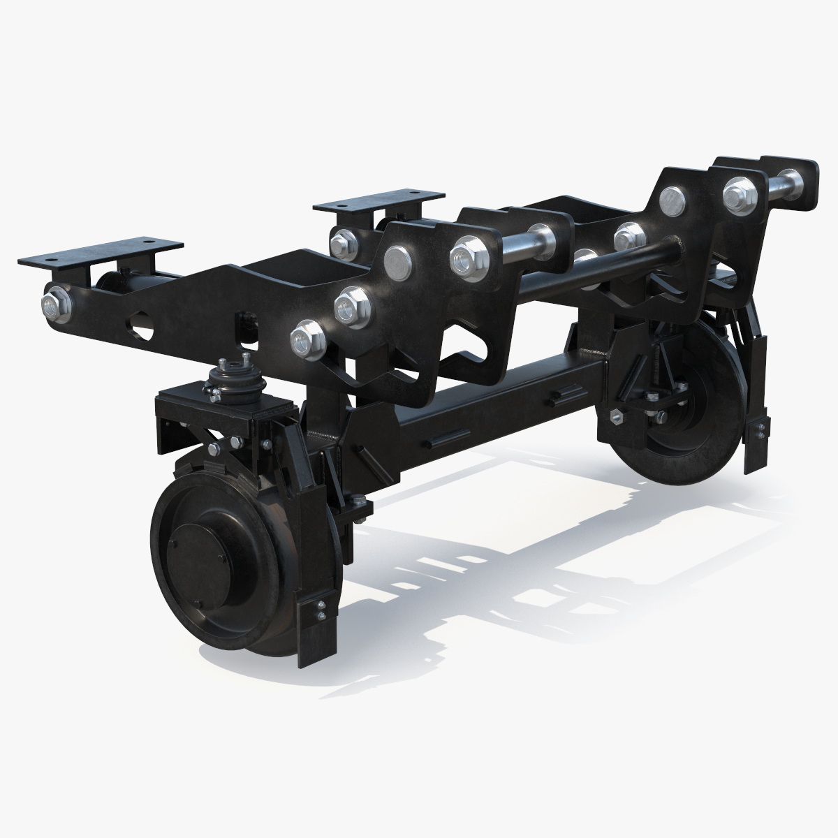 Fronted Hi-Rail Gear for Mid Duty Truck 3D model preview