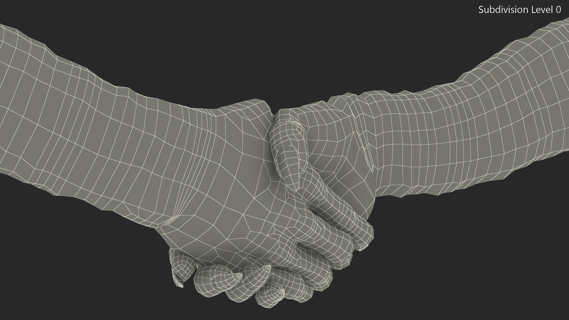 Handshake Green Goblin Hands Rigged for Cinema 4D 3D model