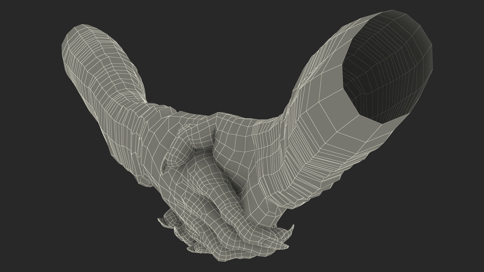 Handshake Green Goblin Hands Rigged for Cinema 4D 3D model