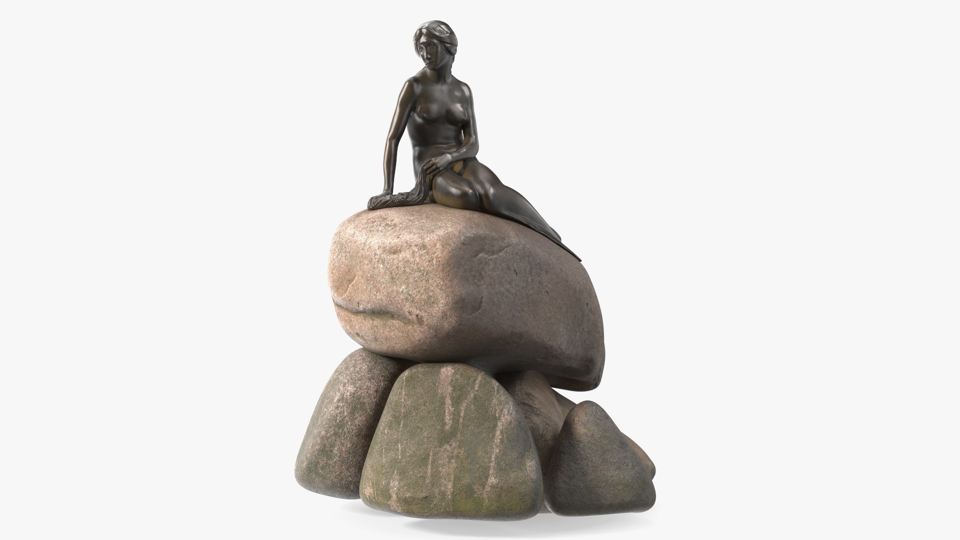 3D model The Little Mermaid Statue