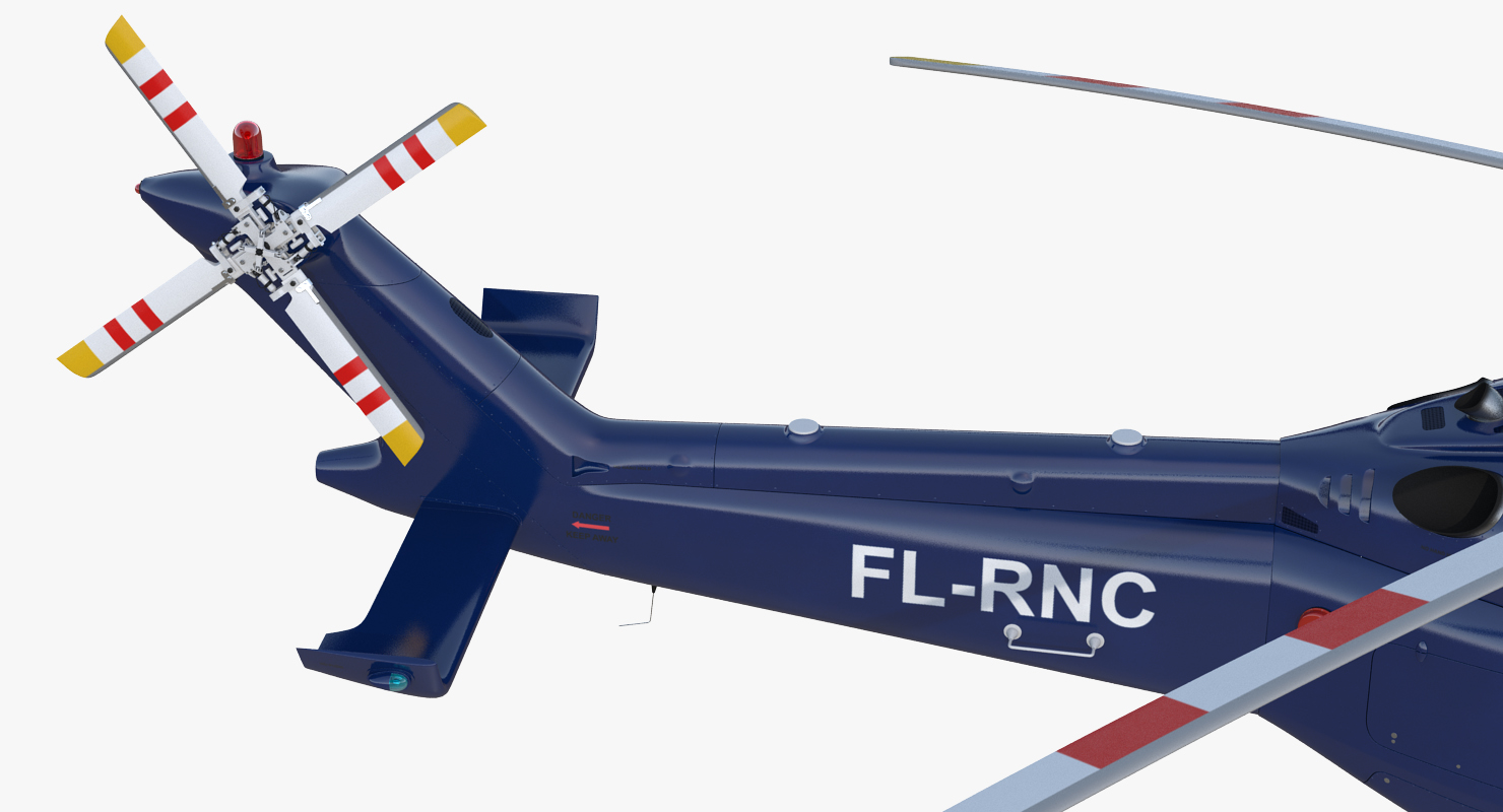 Corporate Transport Helicopter Agusta Westland AW189 Rigged 3D model