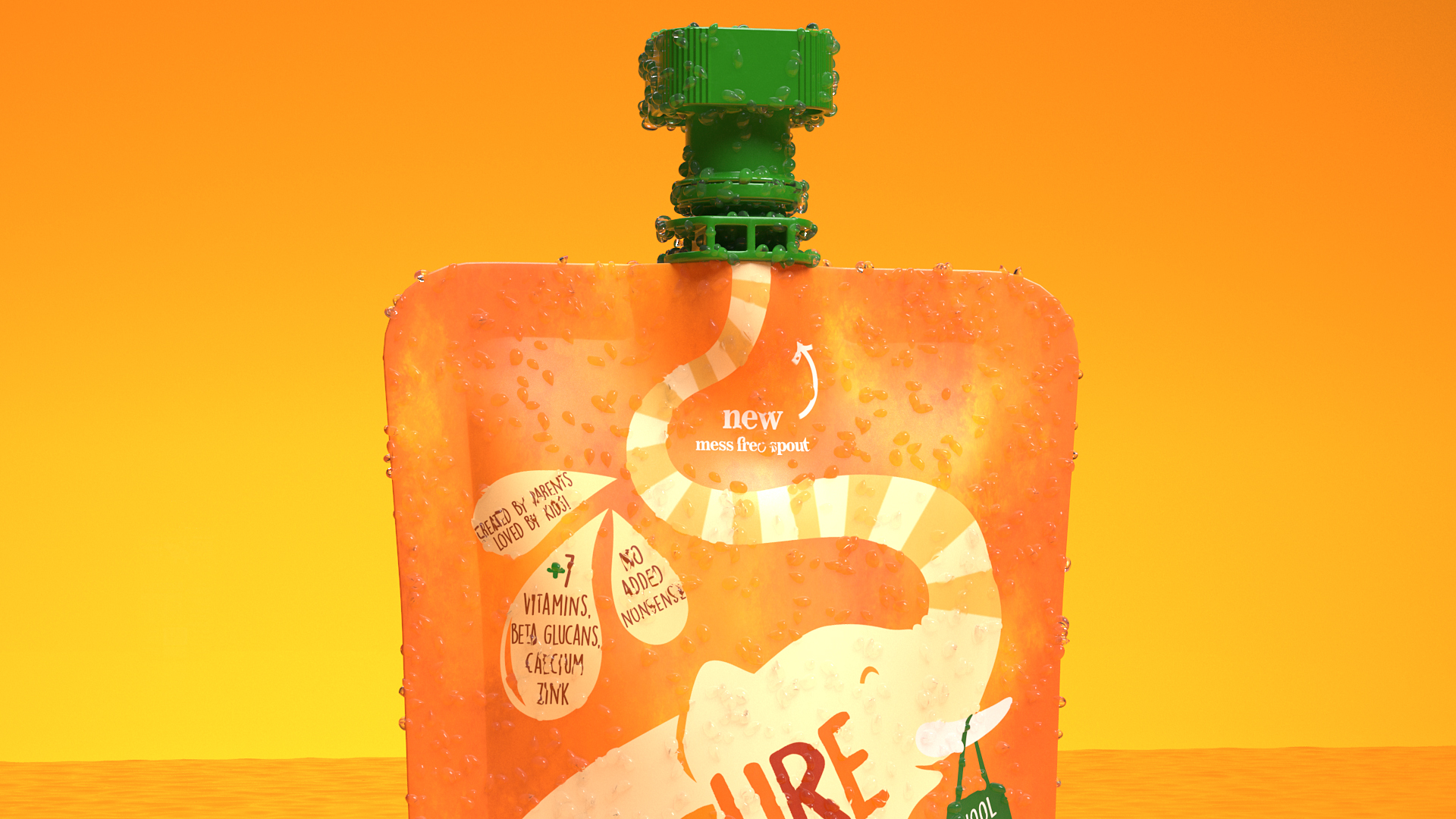 3D Nurture Fruity Water Orange and Pineapple