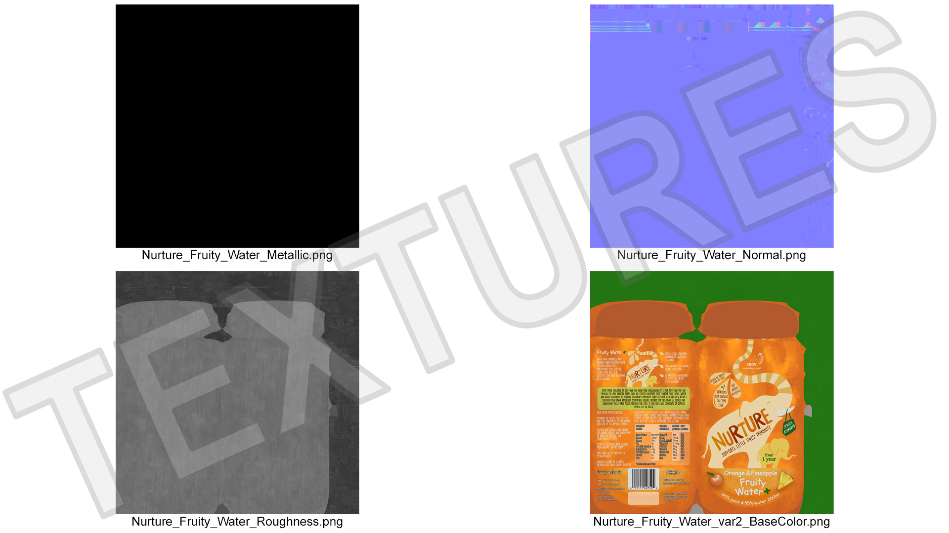 3D Nurture Fruity Water Orange and Pineapple