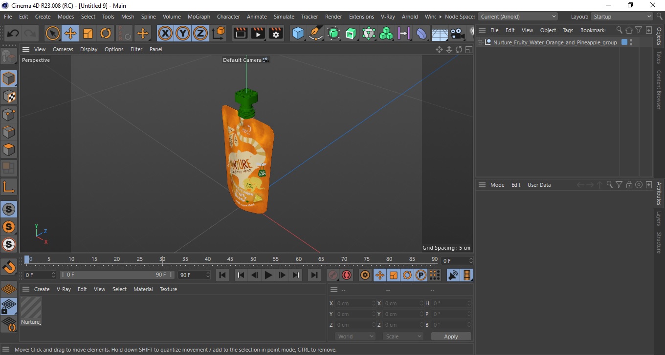 3D Nurture Fruity Water Orange and Pineapple
