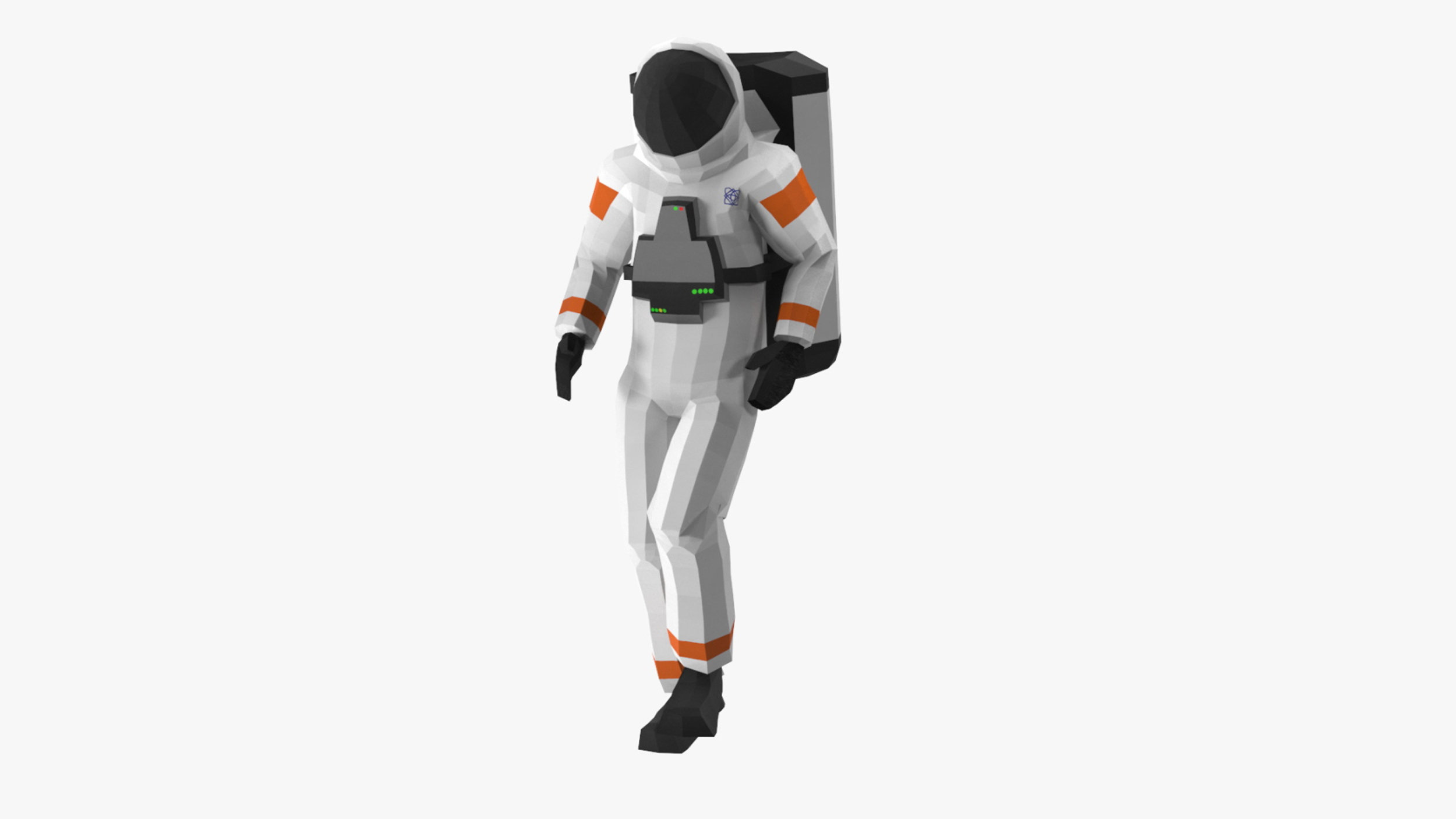 Astronaut Low Poly Rigged for Cinema 4D 3D model