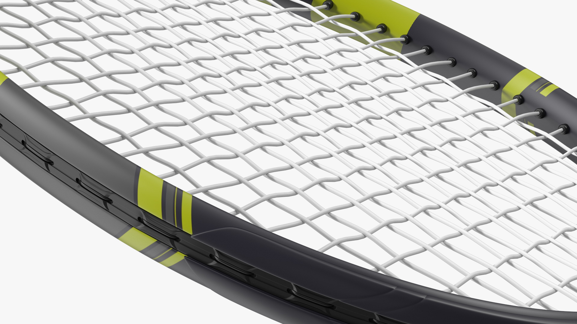 Man Hand with Colored Wristband Holds Tennis Racquet 3D