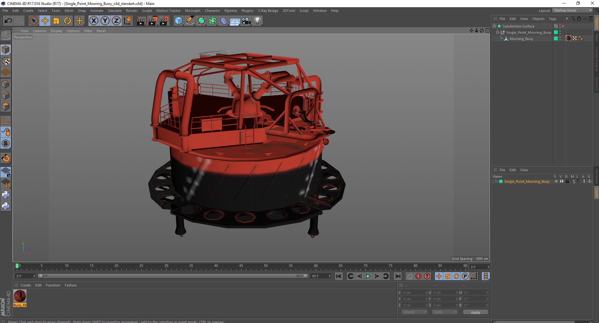 3D model Single Point Mooring Buoy