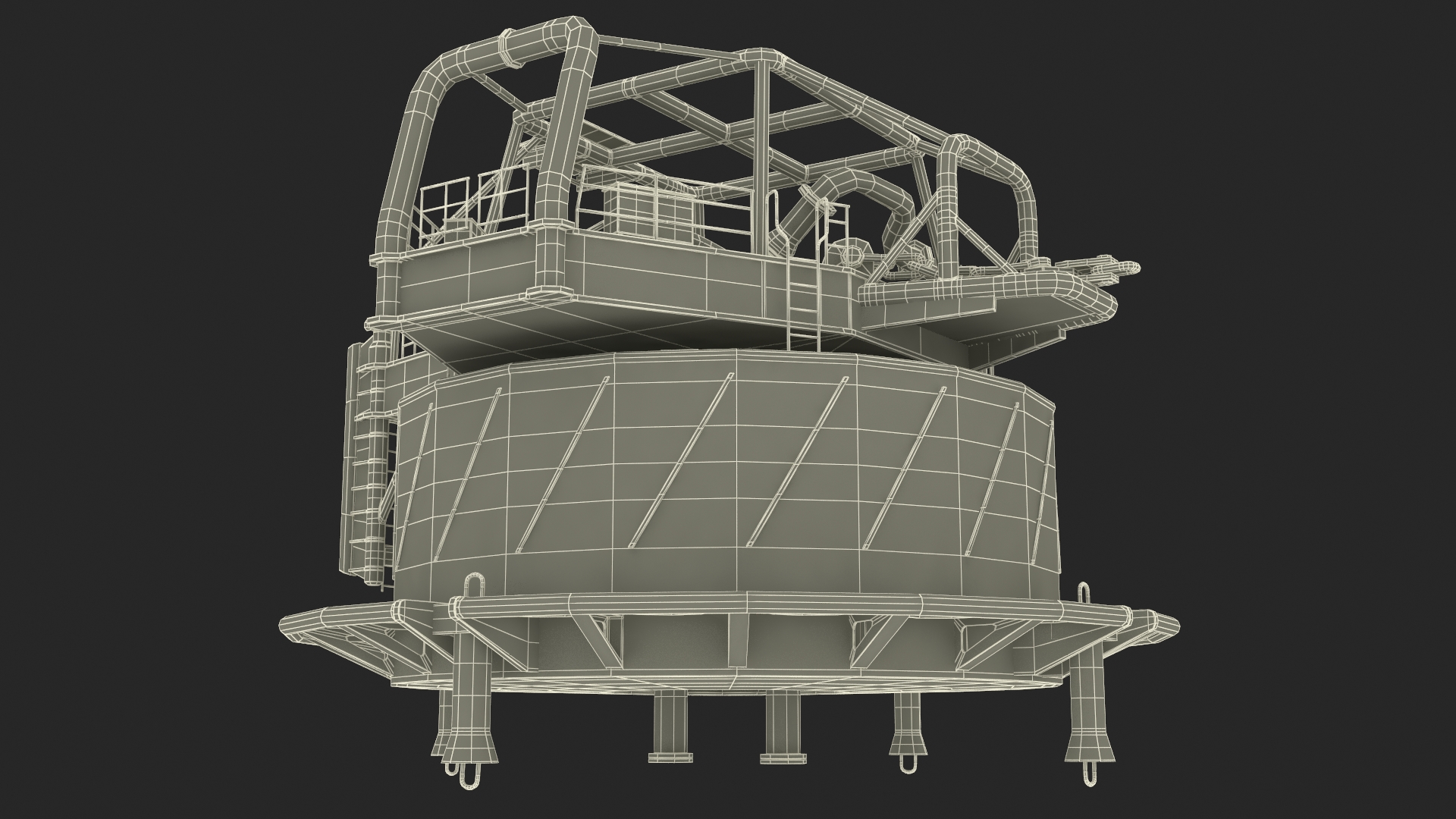 3D model Single Point Mooring Buoy