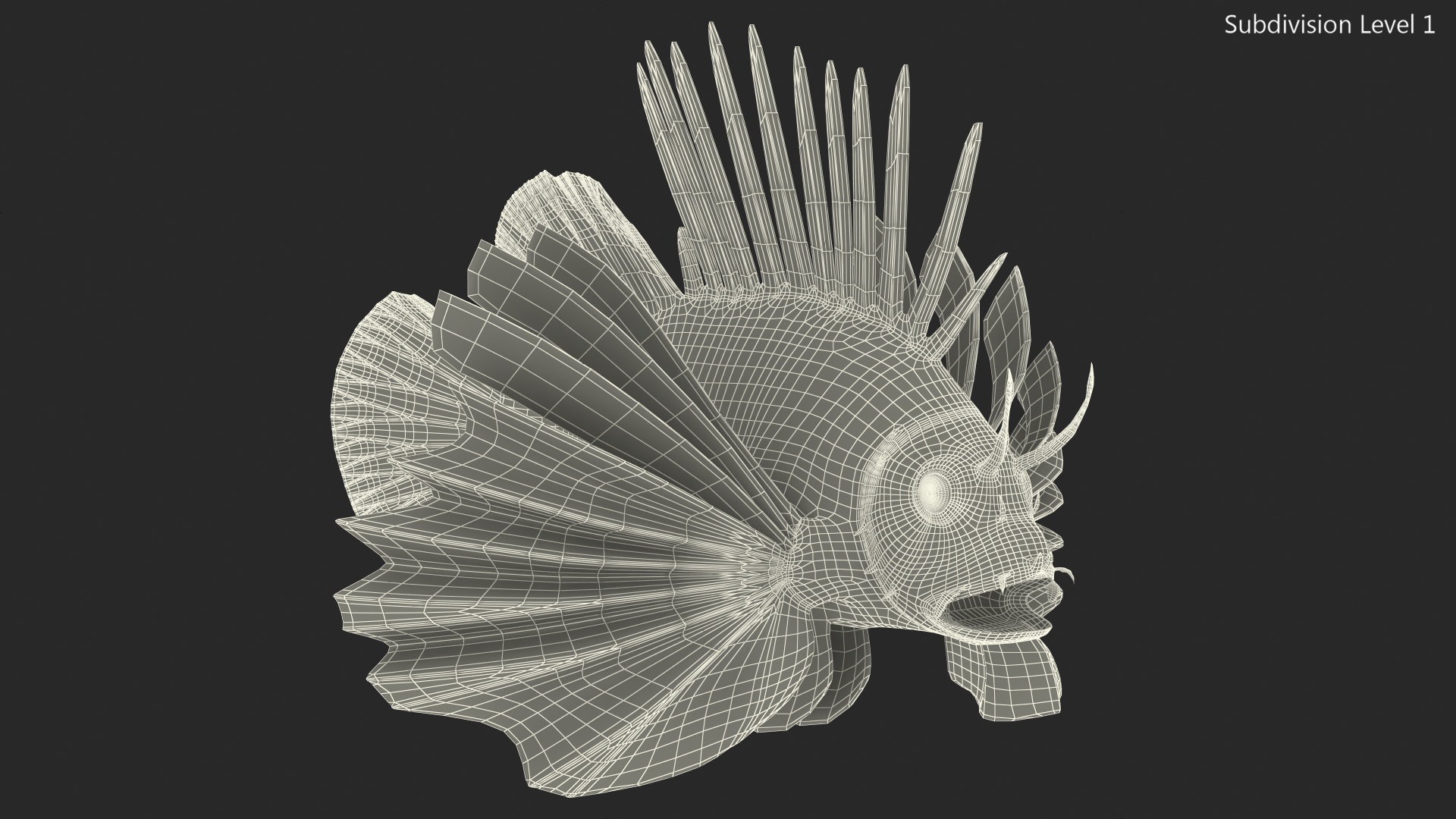 3D Clearfin Lionfish Rigged for Maya model