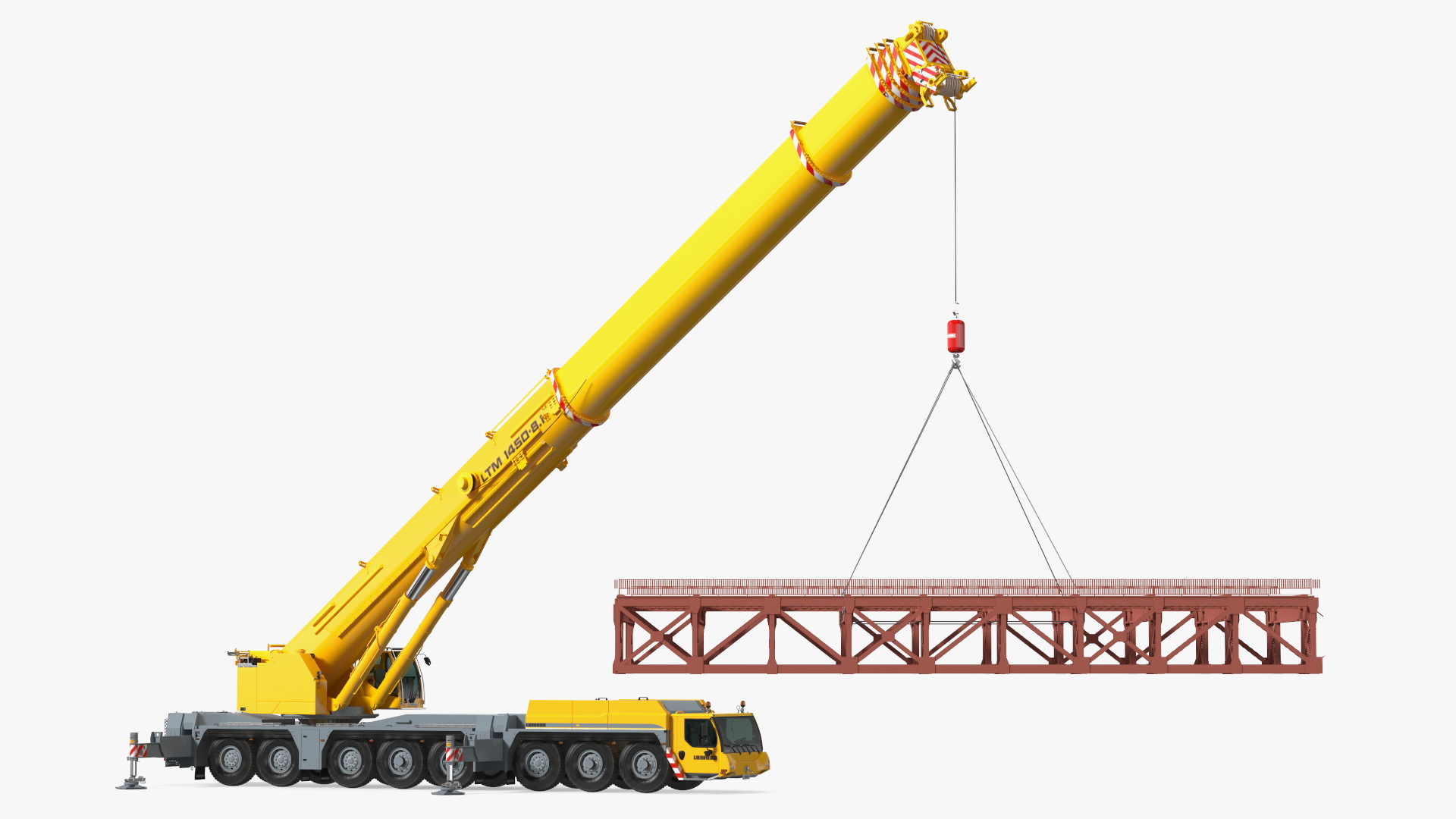 3D Mobile Crane Liebherr With Load