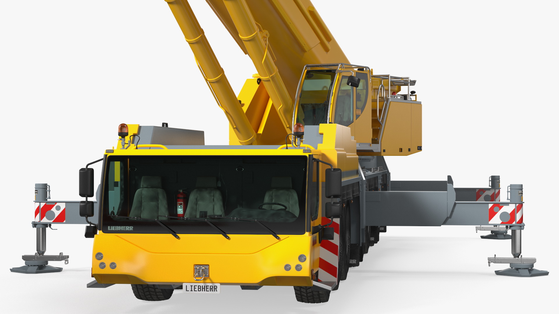 3D Mobile Crane Liebherr With Load