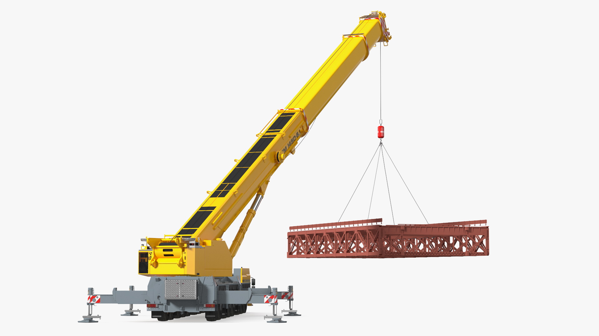 3D Mobile Crane Liebherr With Load