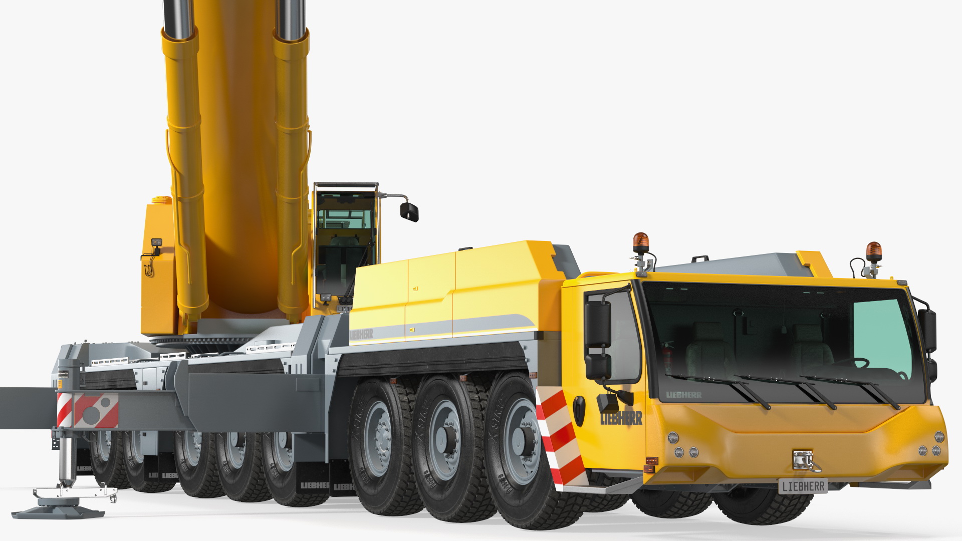 3D Mobile Crane Liebherr With Load