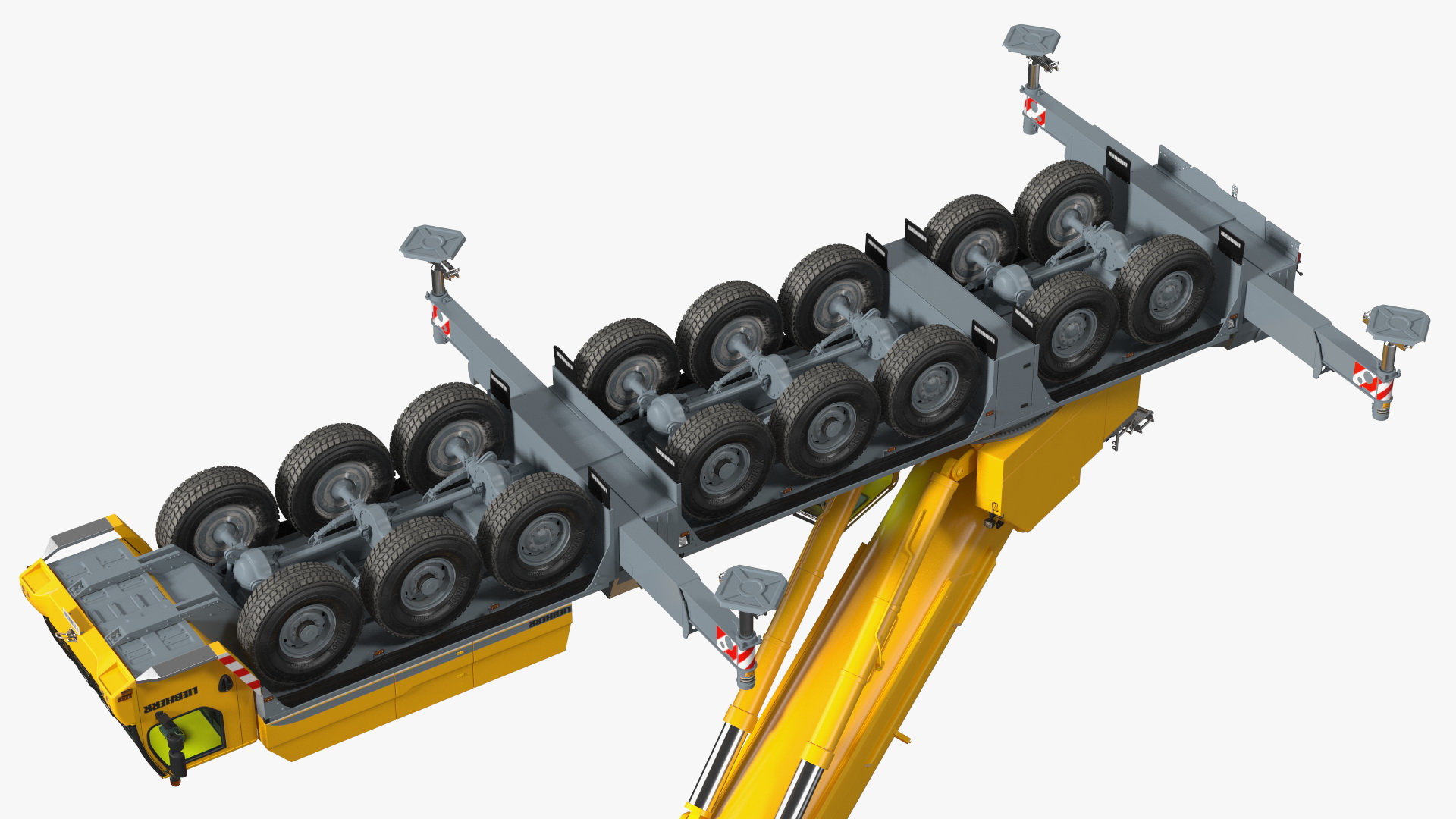 3D Mobile Crane Liebherr With Load