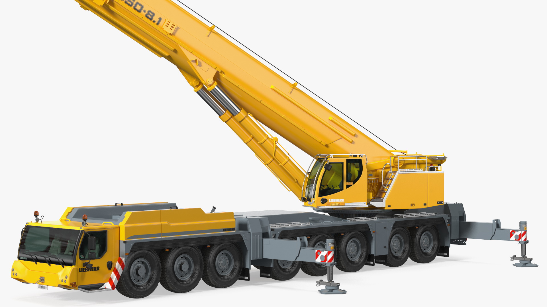 3D Mobile Crane Liebherr With Load