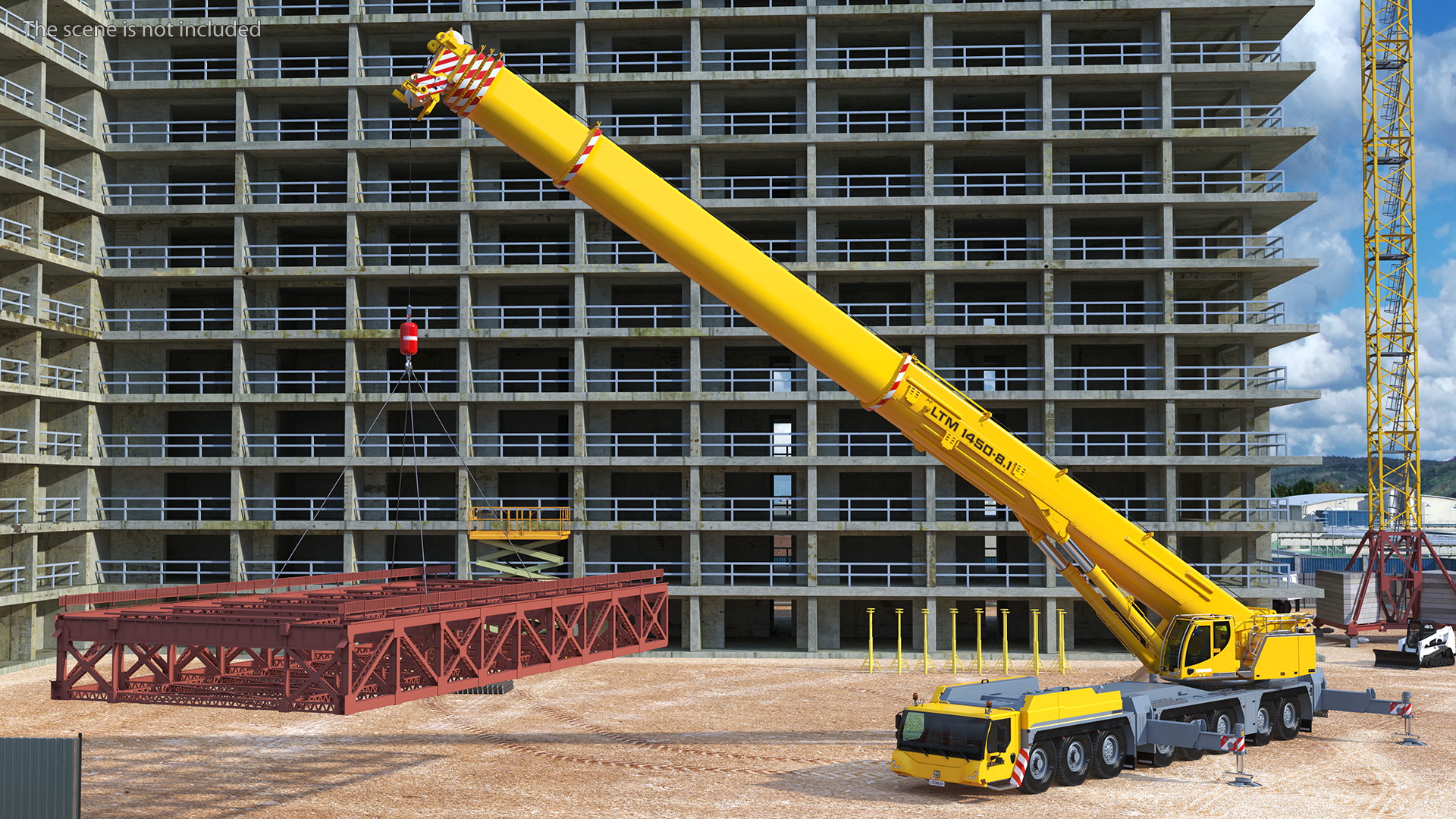 3D Mobile Crane Liebherr With Load