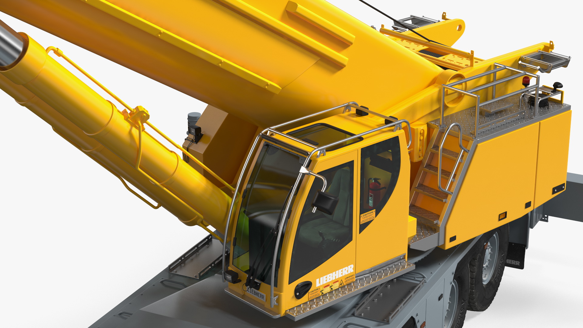 3D Mobile Crane Liebherr With Load