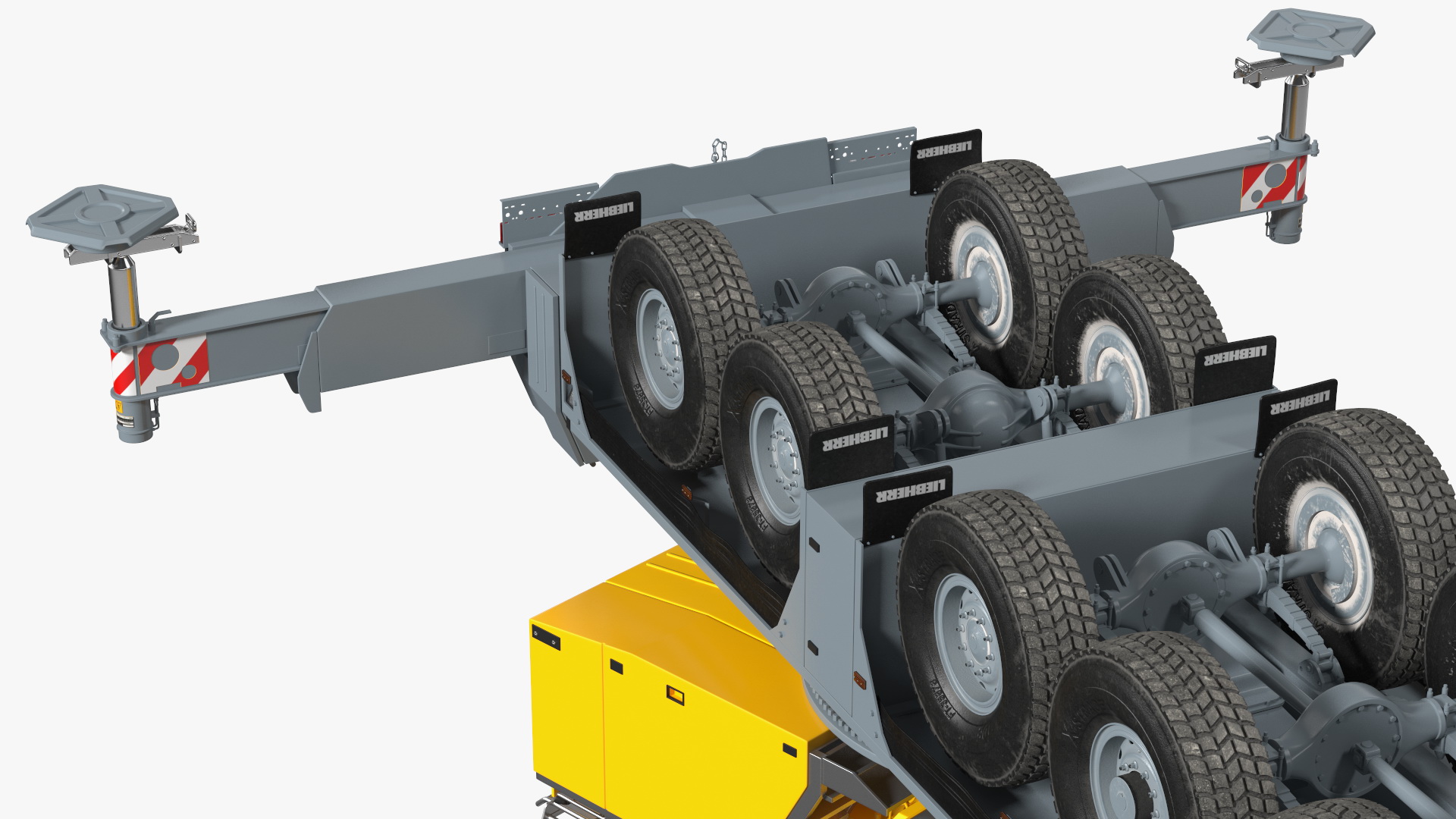 3D Mobile Crane Liebherr With Load