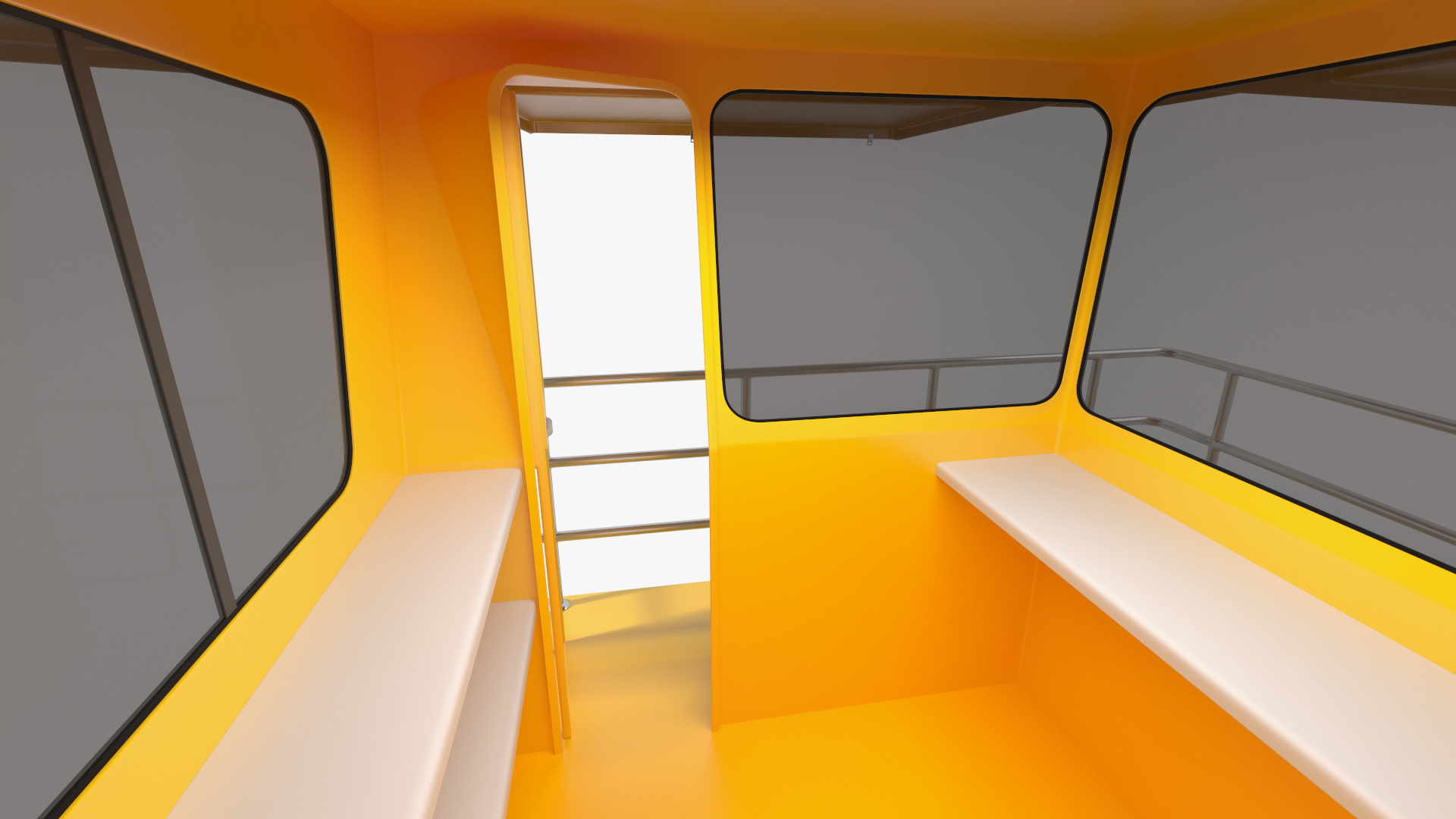 Yellow Lifeguard Tower 3D