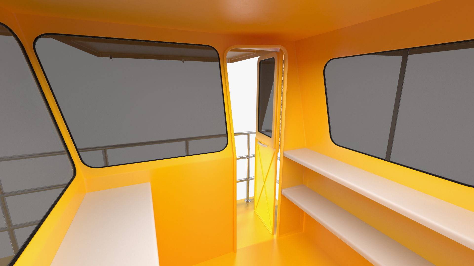 Yellow Lifeguard Tower 3D