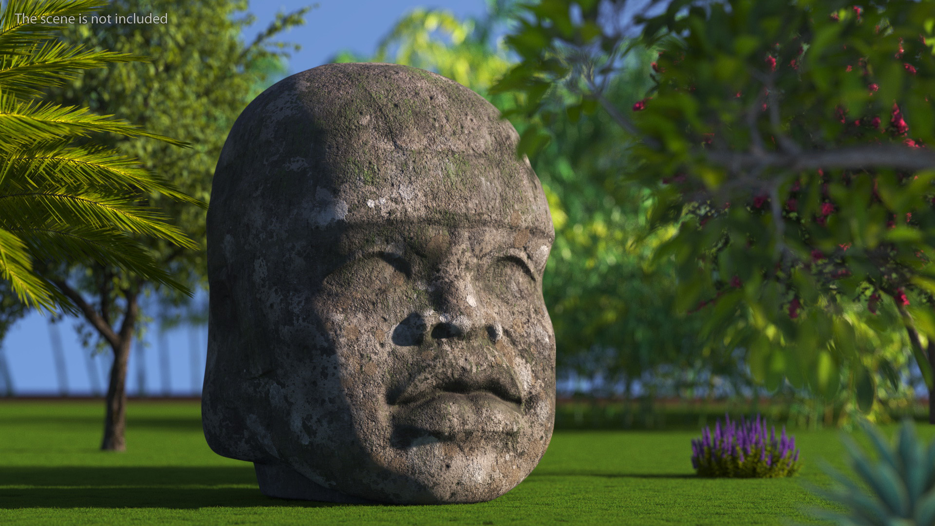 3D Olmec Colossal Head Old model
