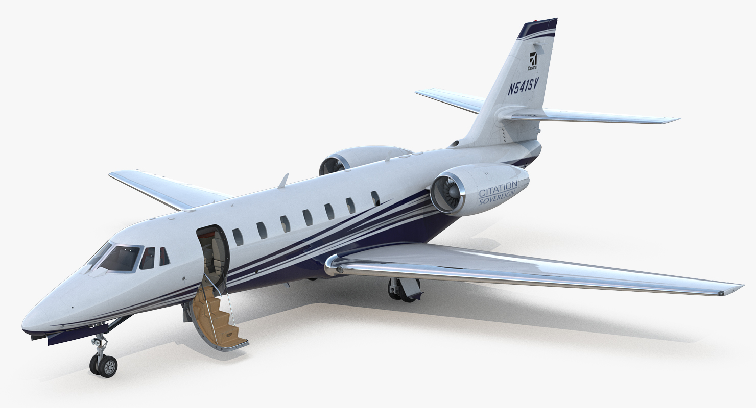 3D Cessna 680 Citation Sovereign Rigged