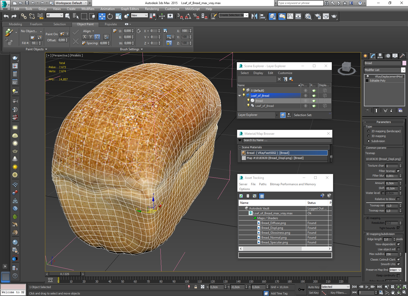 3D Loaf of Bread model