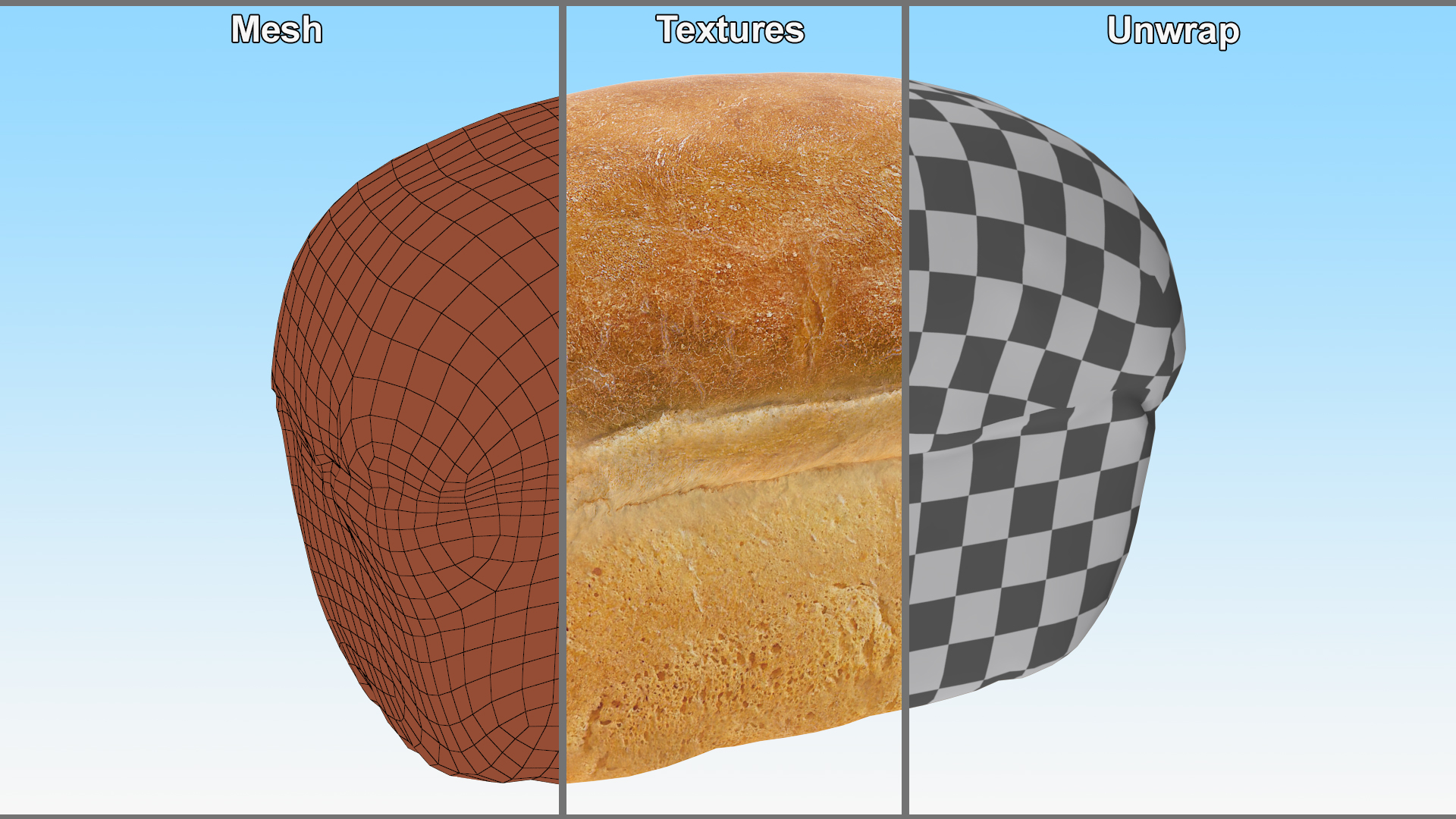 3D Loaf of Bread model