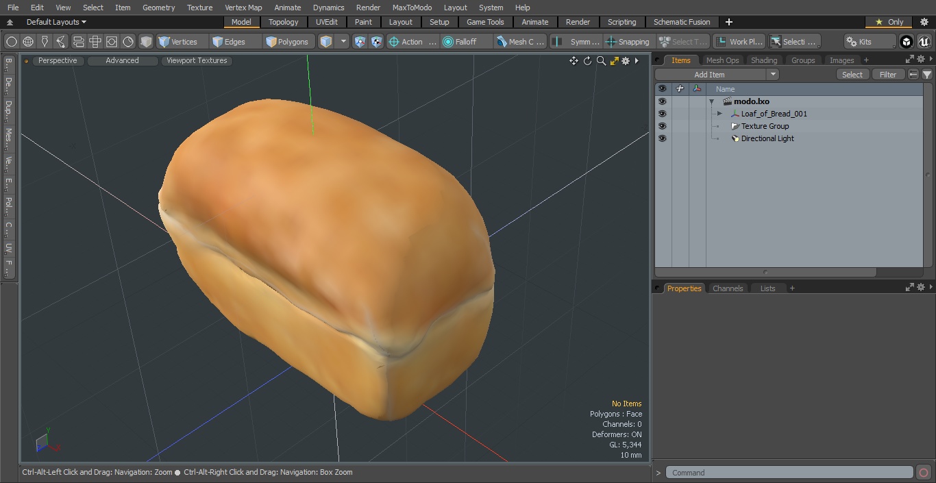 3D Loaf of Bread model