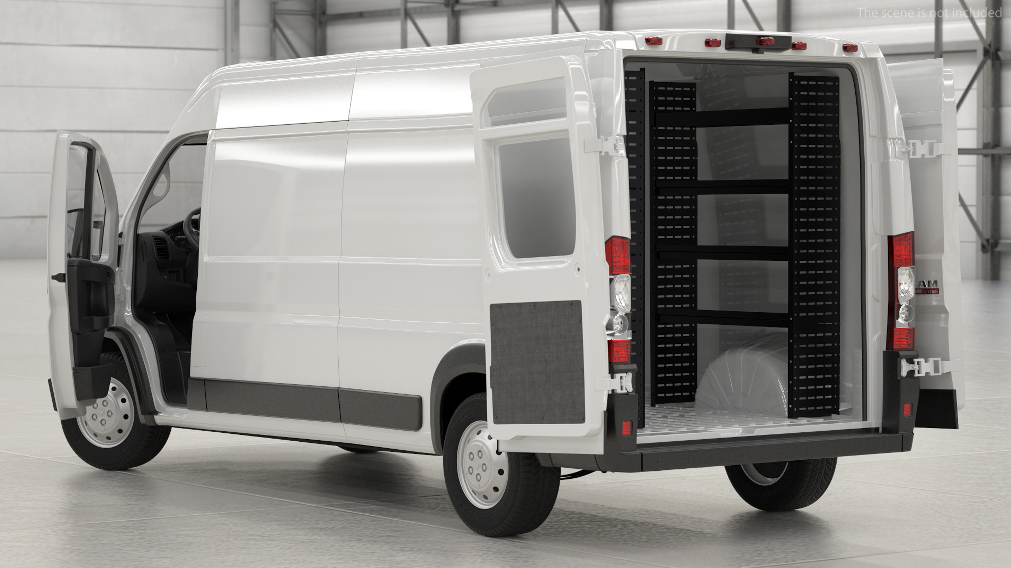2022 RAM Promaster 159 Rigged 3D model