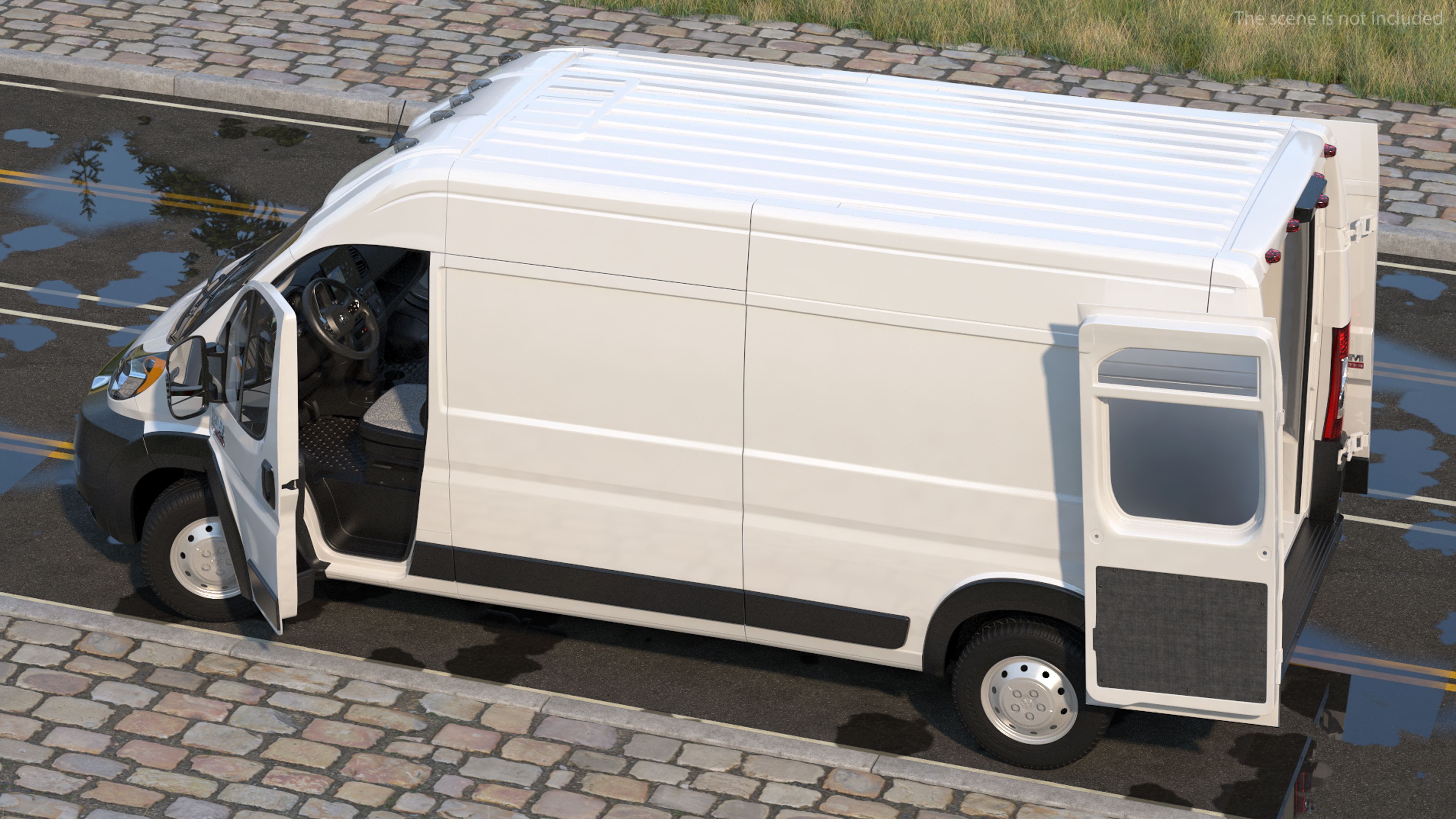 2022 RAM Promaster 159 Rigged 3D model