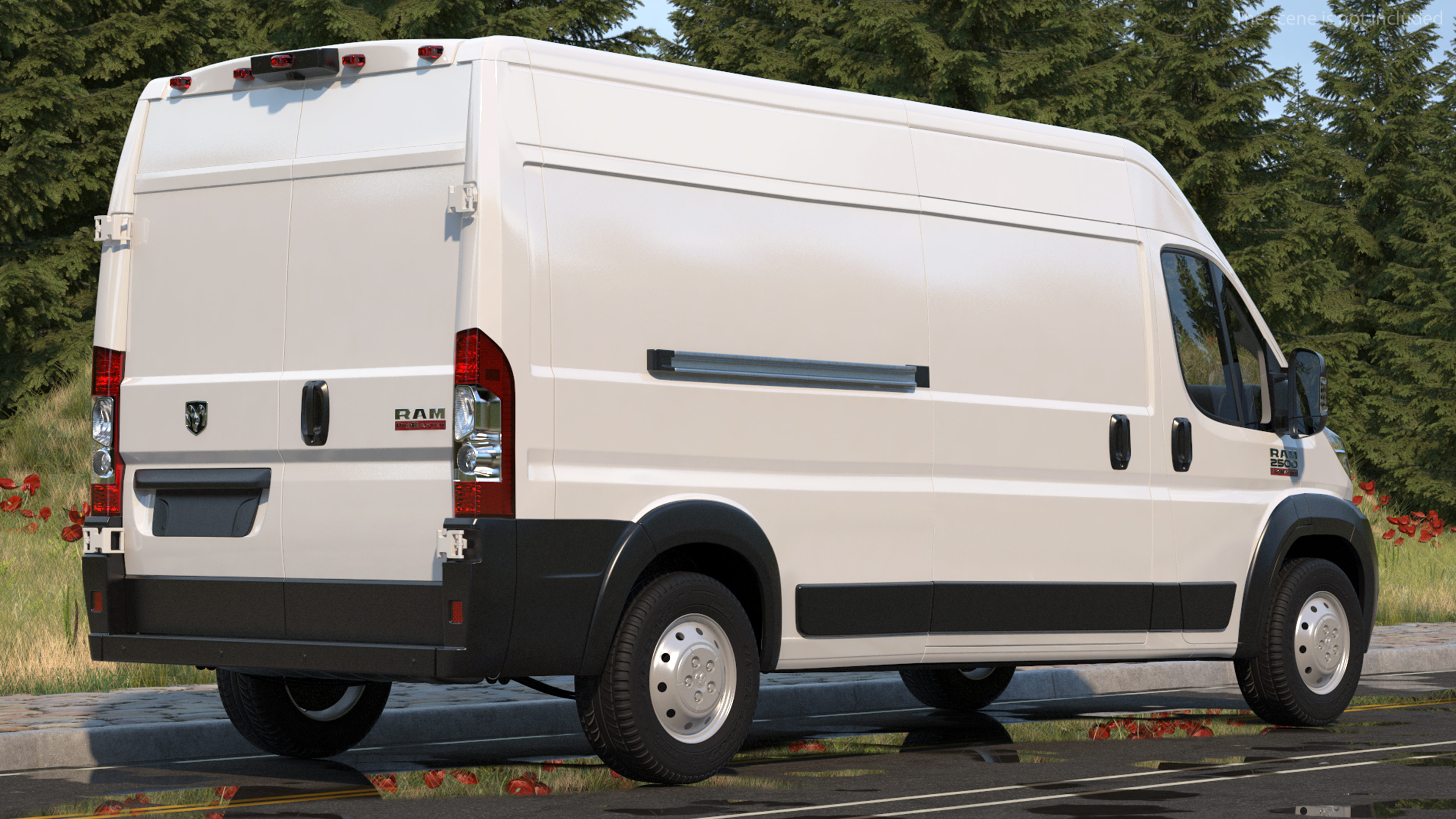 2022 RAM Promaster 159 Rigged 3D model