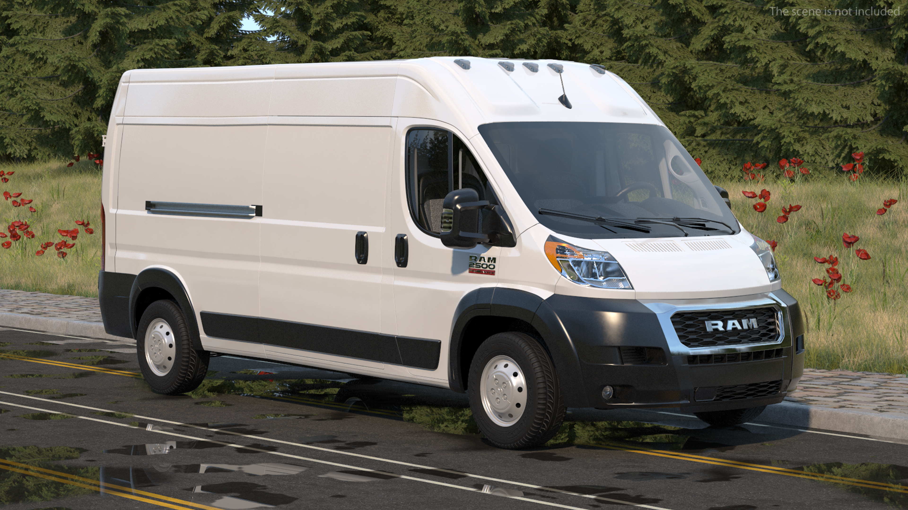 2022 RAM Promaster 159 Rigged 3D model