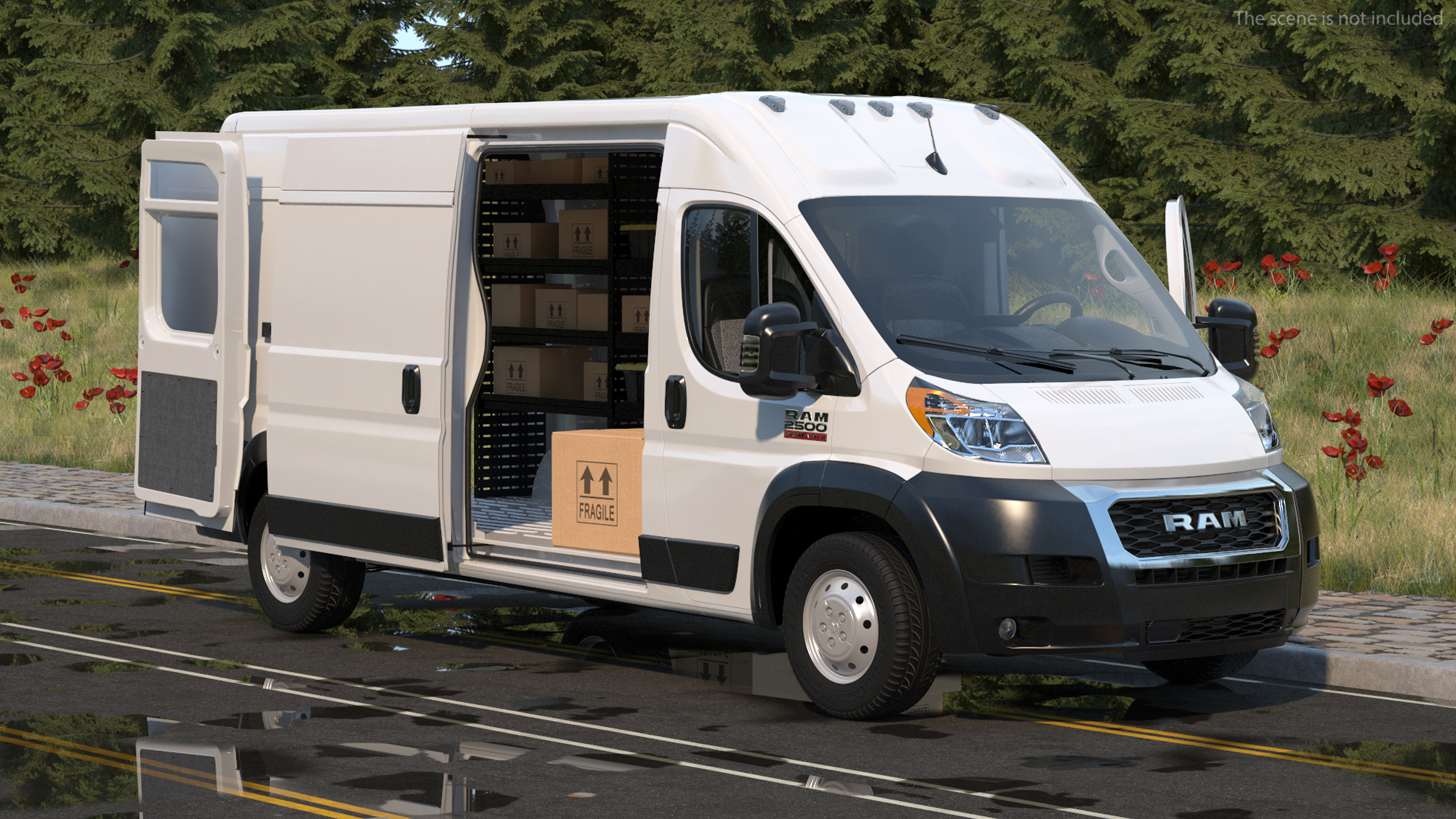 2022 RAM Promaster 159 Rigged 3D model