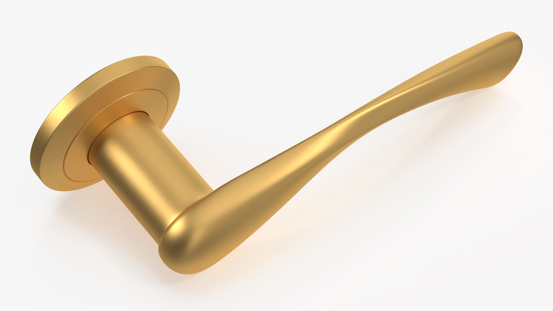3D Gold Arc Door Handles