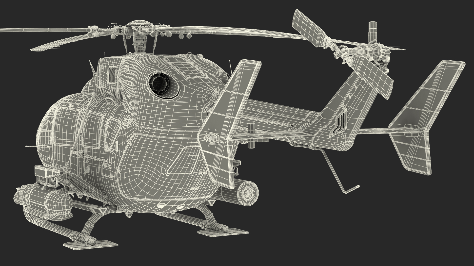 3D model Armed Aerial Scout 72X Helicopter Rigged
