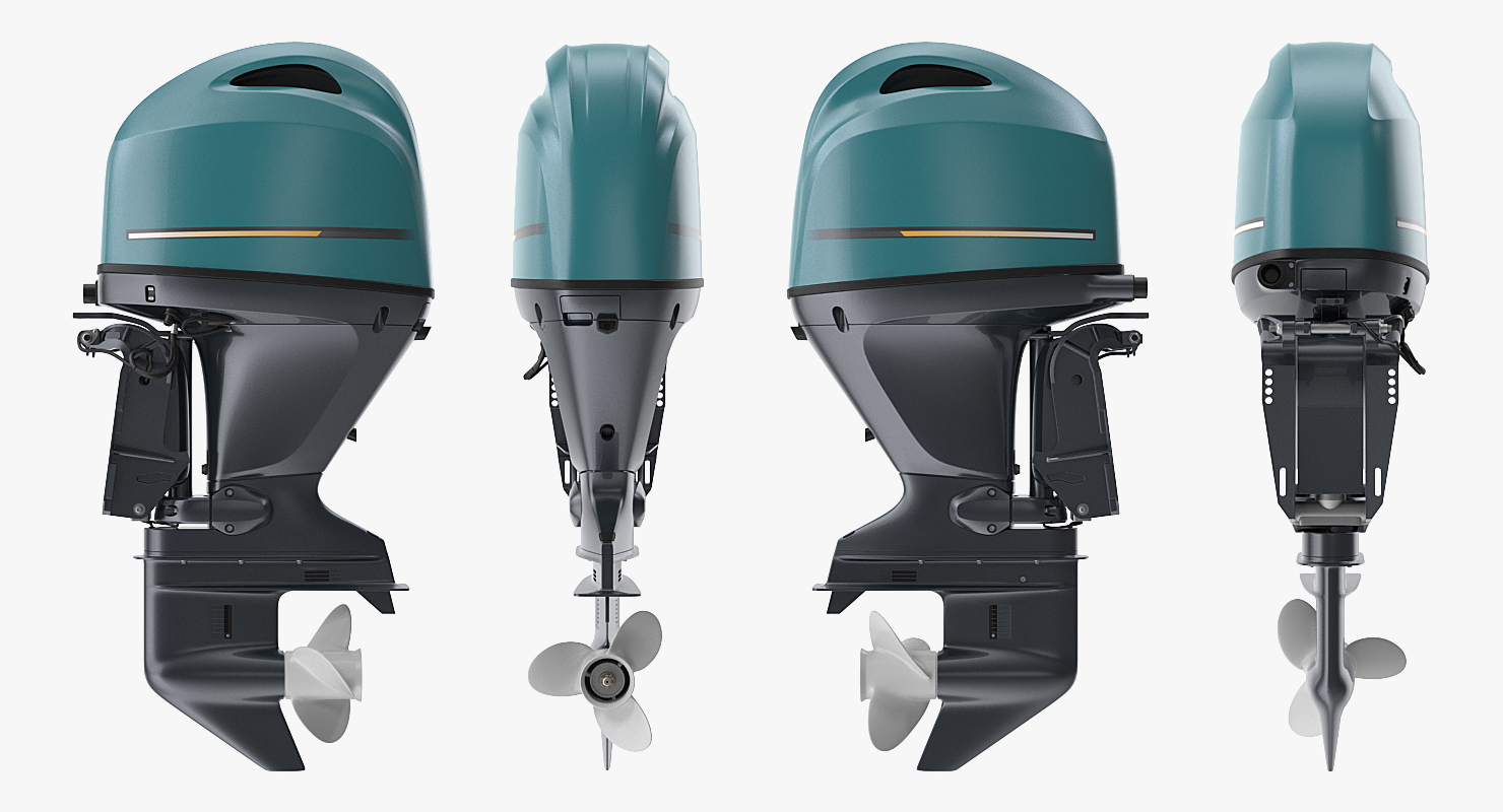 3D Portable Outboard Boat Motor Generic