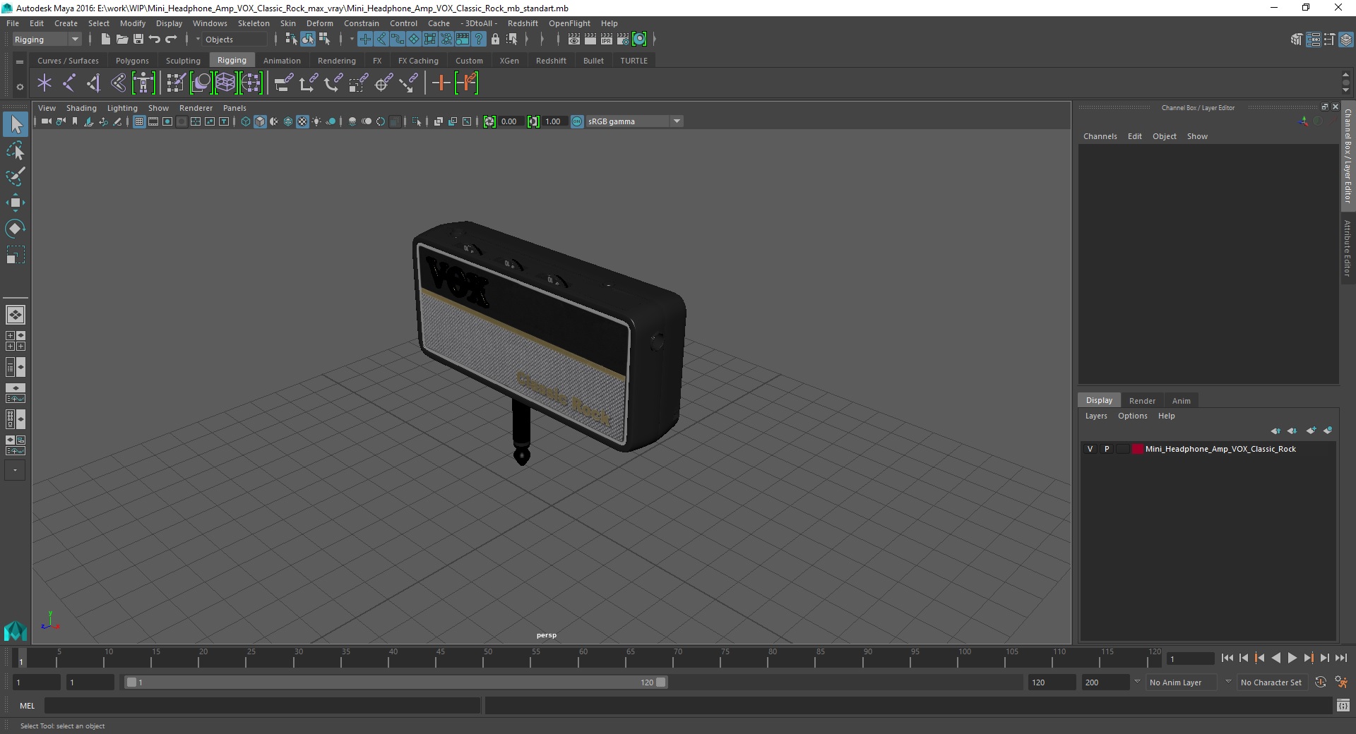3D model Mini Headphone Amp VOX Classic Rock
