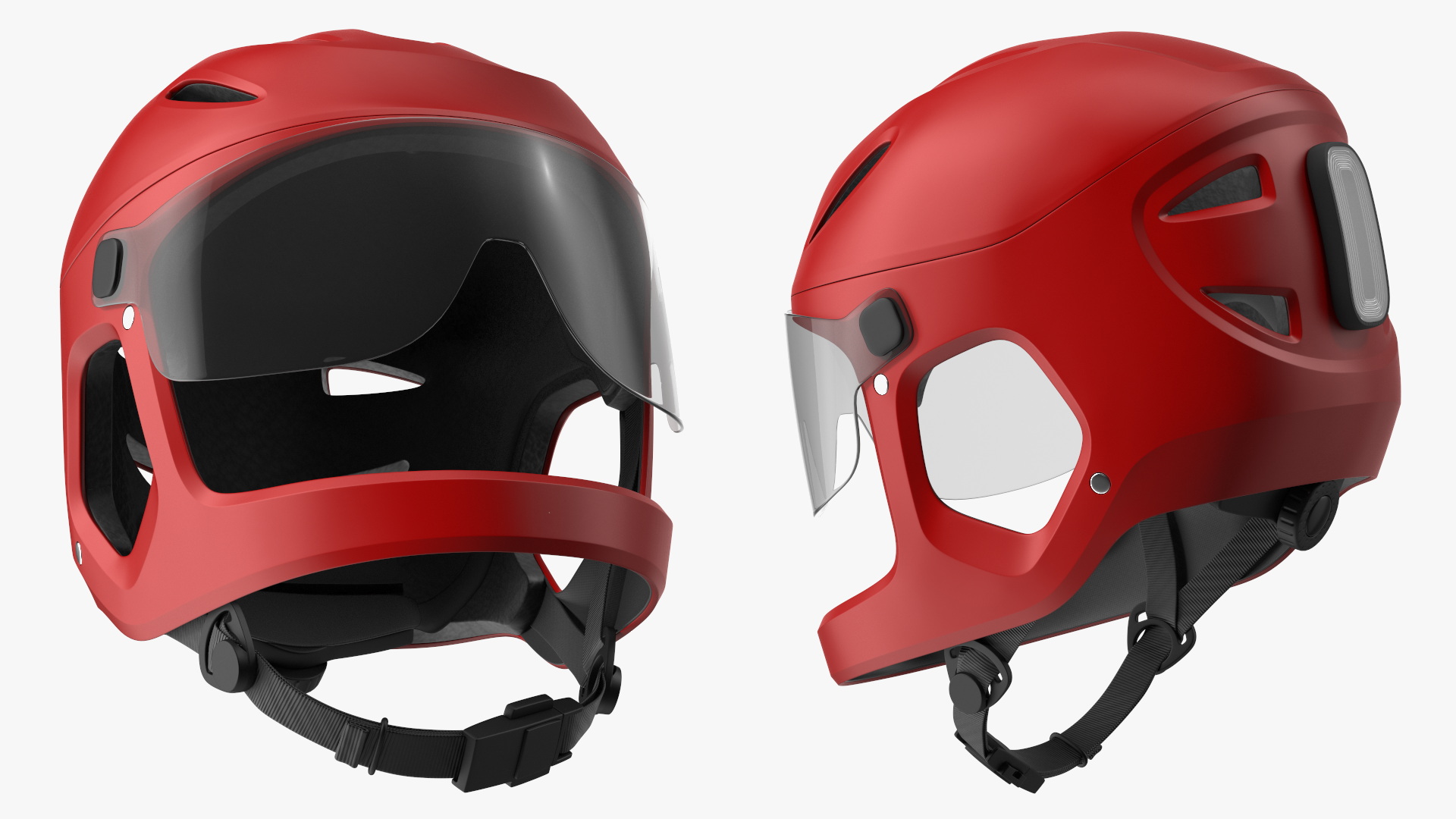 Full-Face E-Bike Helmet Red 3D