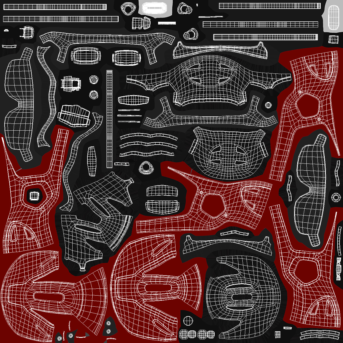 Full-Face E-Bike Helmet Red 3D