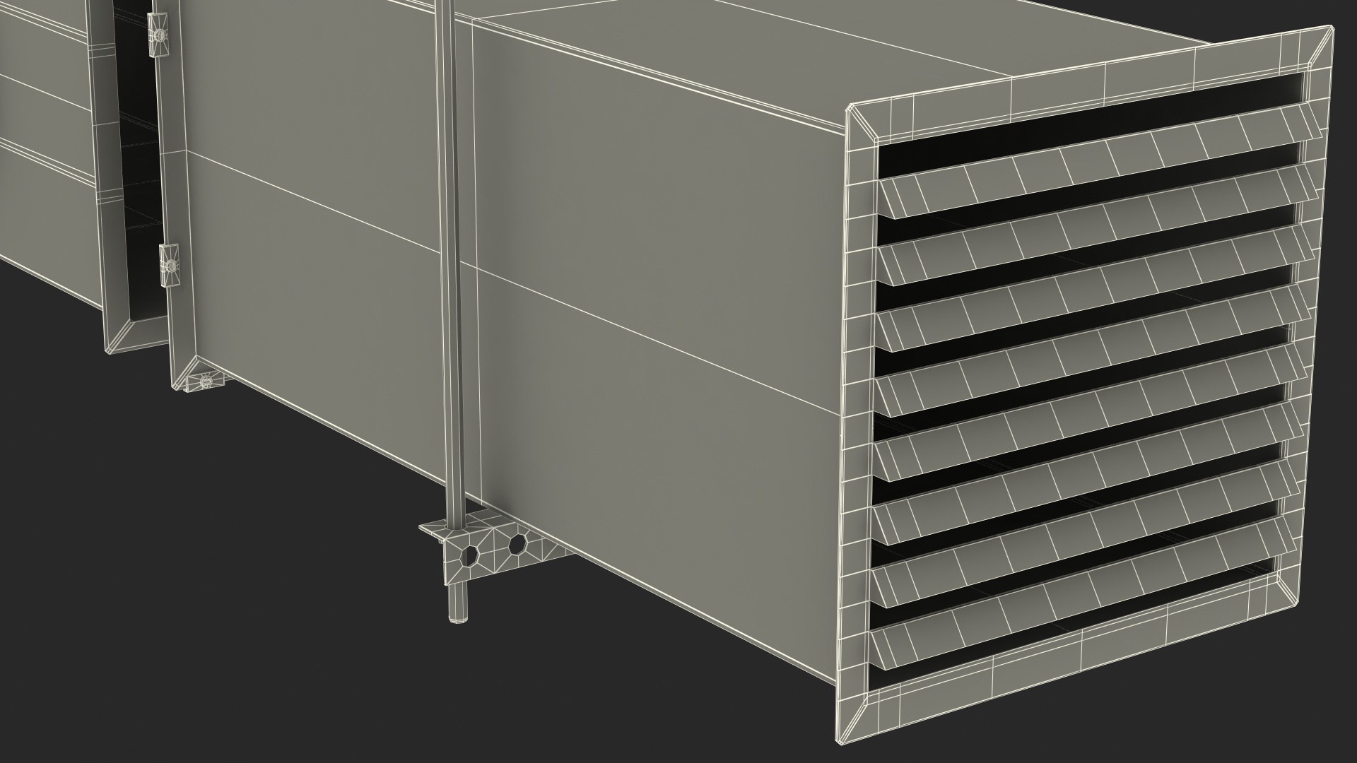 Ventilation Shaft Square System Components 3D