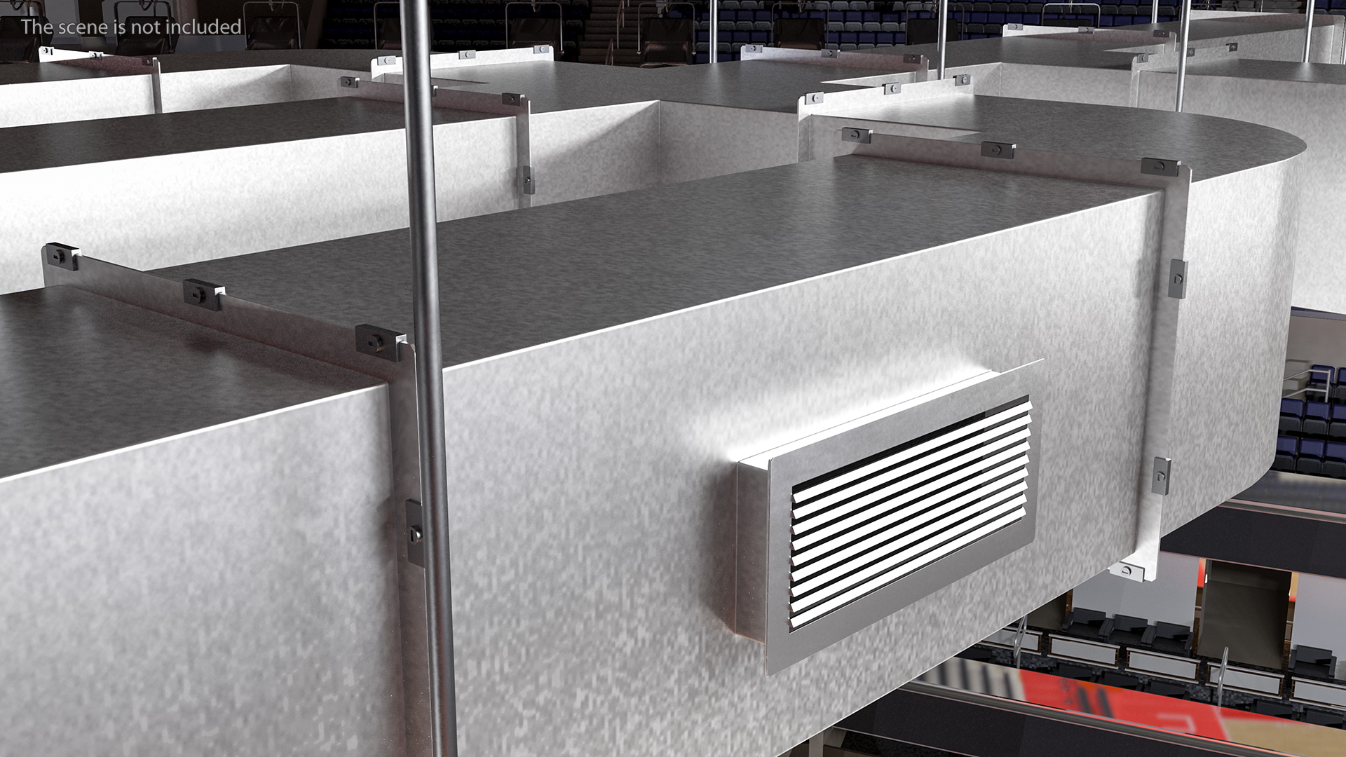 Ventilation Shaft Square System Components 3D